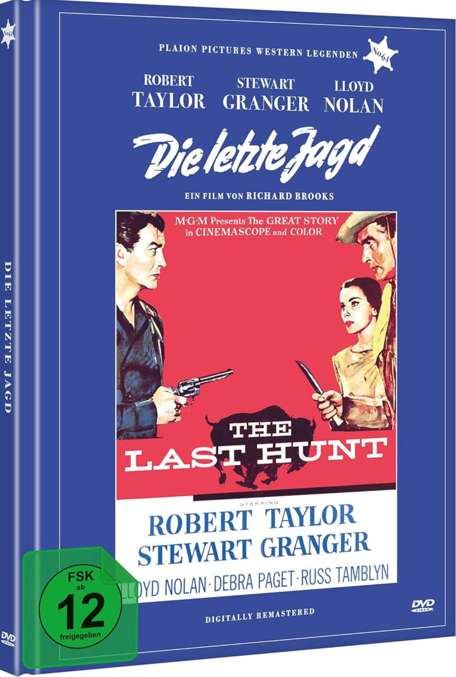 Copertina DVD de 'L'ultima caccia' con Robert Taylor e Stewart Granger.