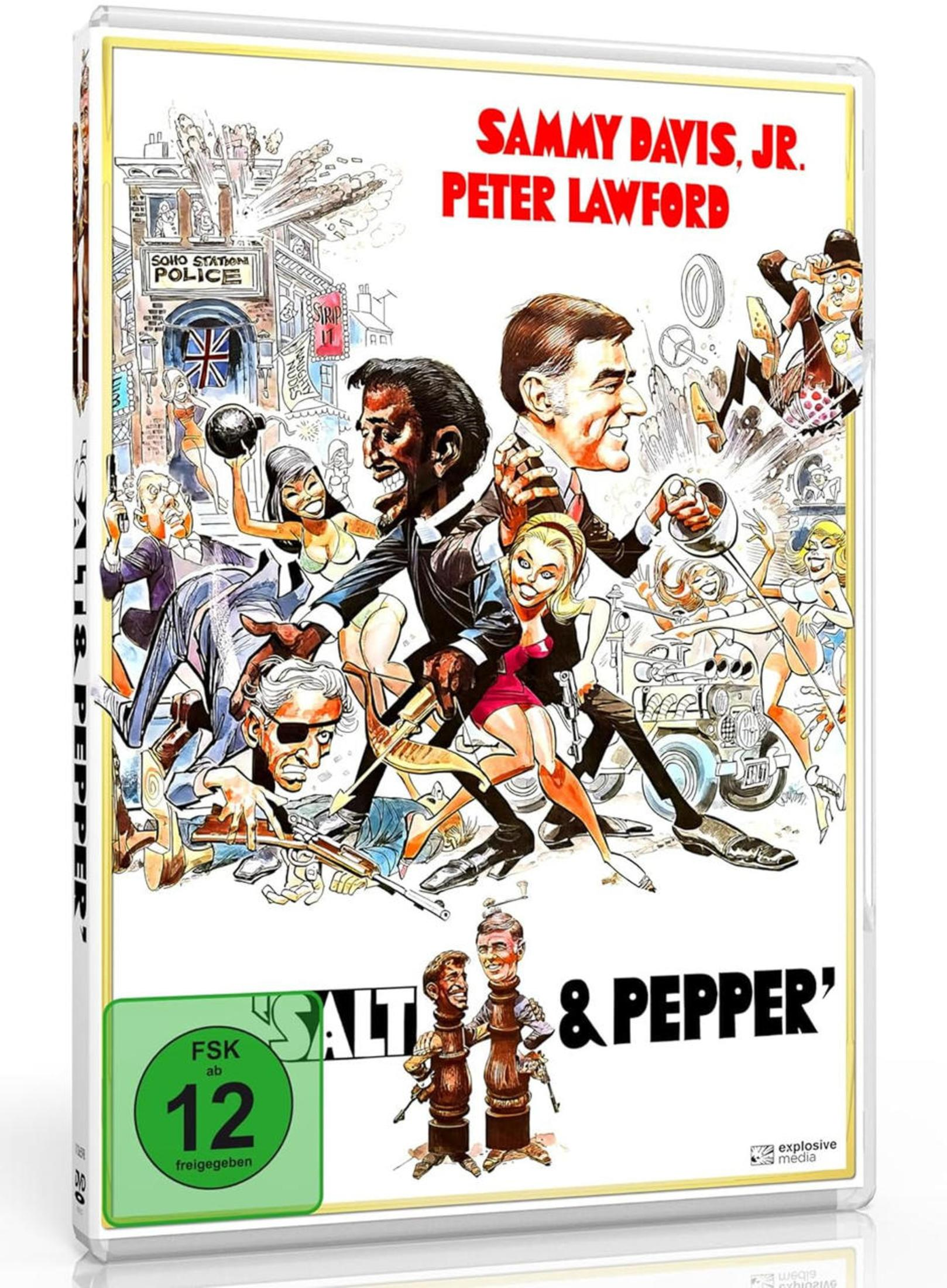 Poster del film: Uomini, donne, polizia, esplosioni, armi. Titolo: Salt & Pepper.