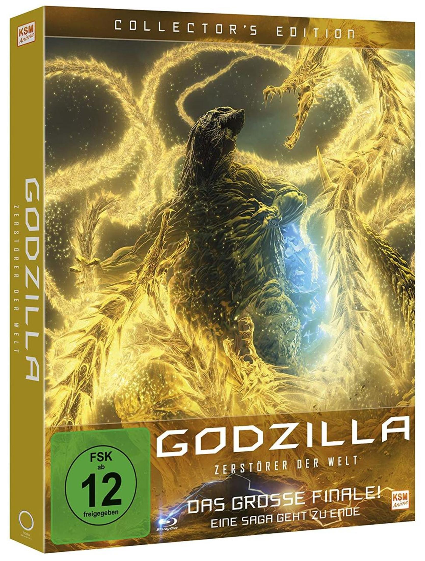 Copertina Blu-ray Edizione da Collezione Godzilla con Godzilla e Ghidorah in lotta.