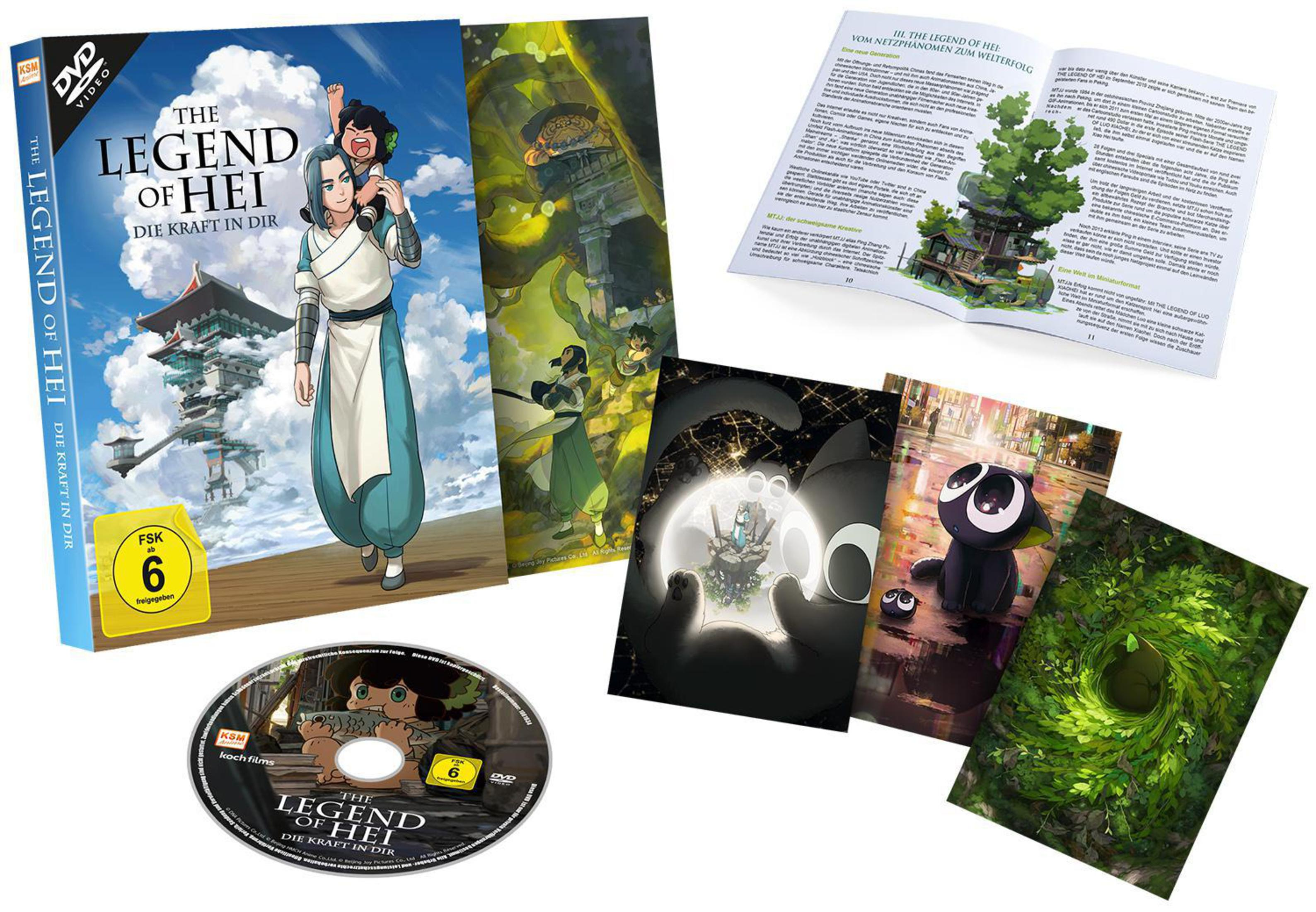 Box DVD con libretto, DVD e cartoline della serie anime.