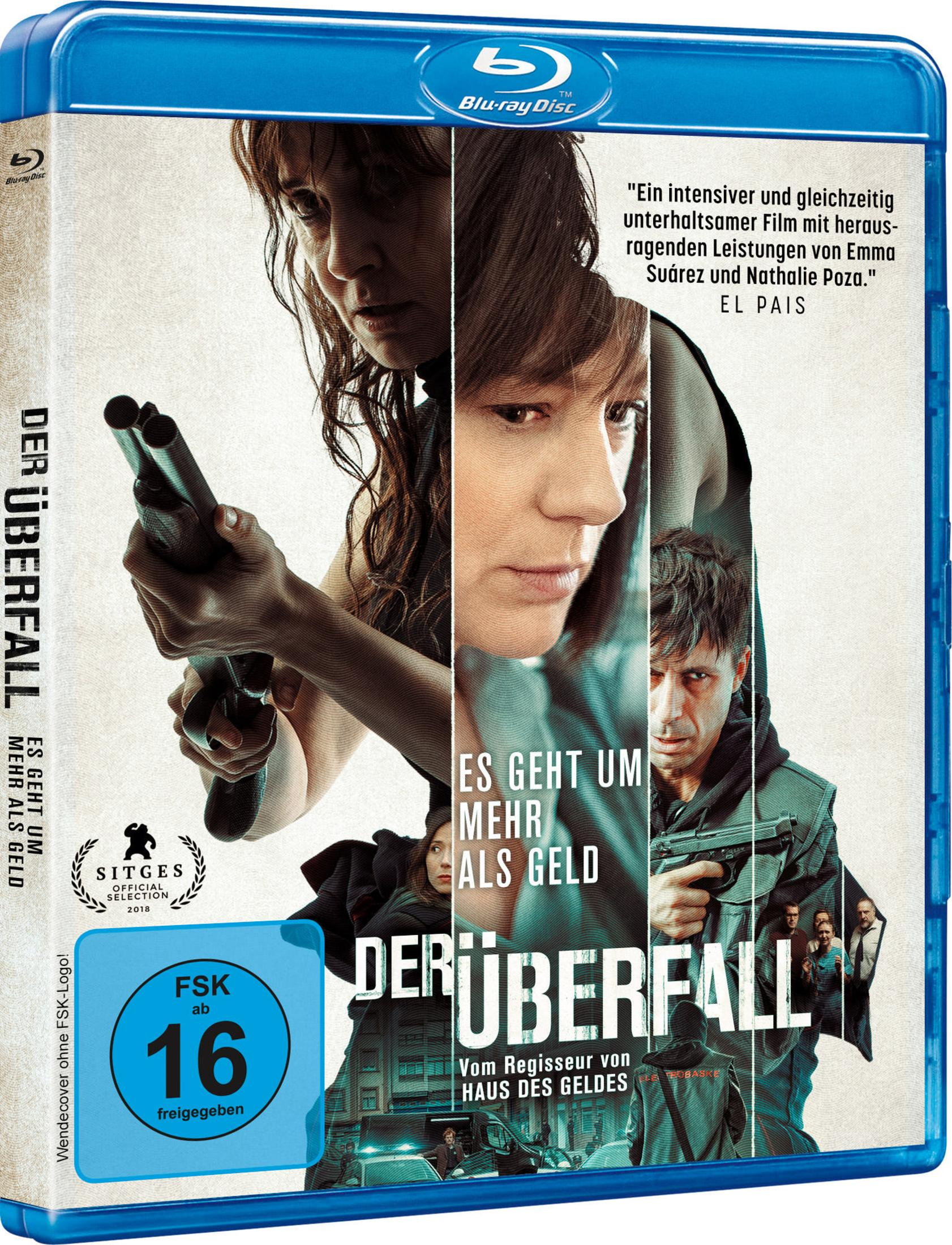 Custodia Blu-ray con poster del film: donne, uomini, pistole, 'Der Überfall'.
