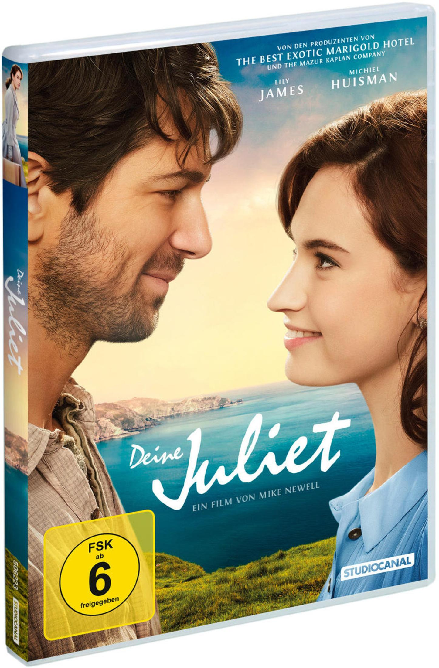 Poster del film con Lily James e Michiel Huisman che si guardano. Titolo in alto.