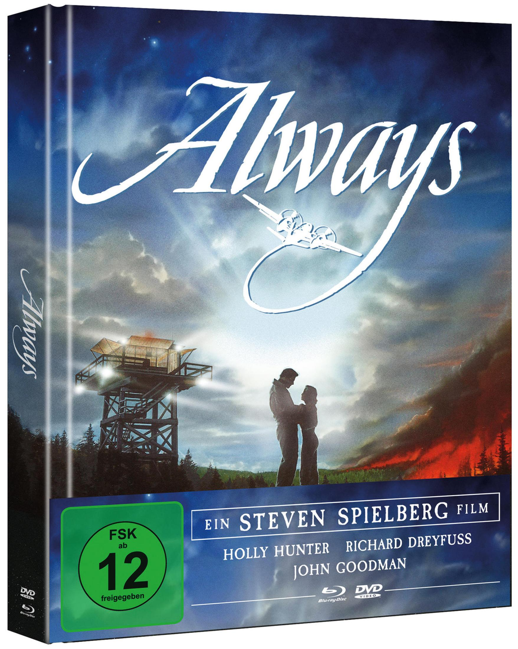 Copertina DVD con due amanti, un aereo e un incendio.