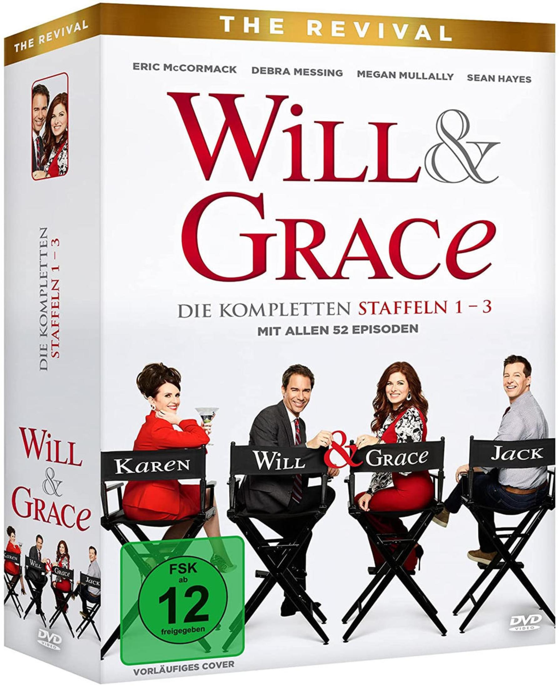 DVD-Cover: Will & Grace: The Revival, Staffel 1-3, FSK 12.