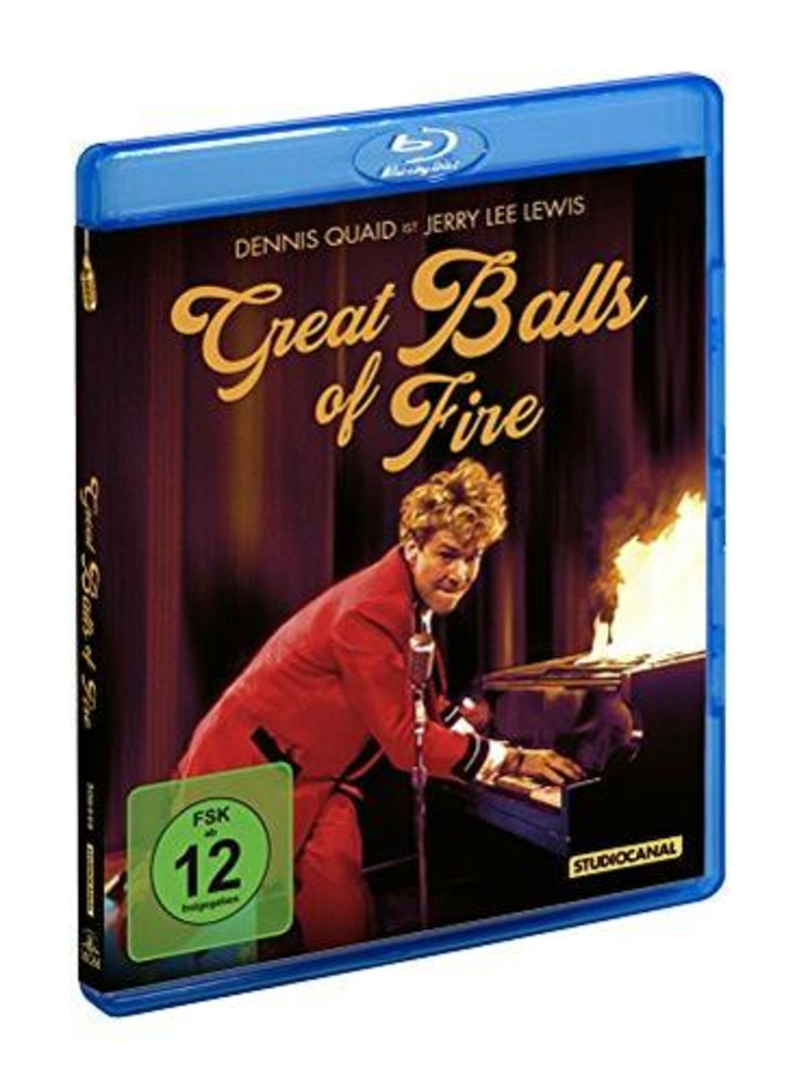 Blu-ray-Hülle von "Great Balls of Fire" mit Dennis Quaid als Jerry Lee Lewis.