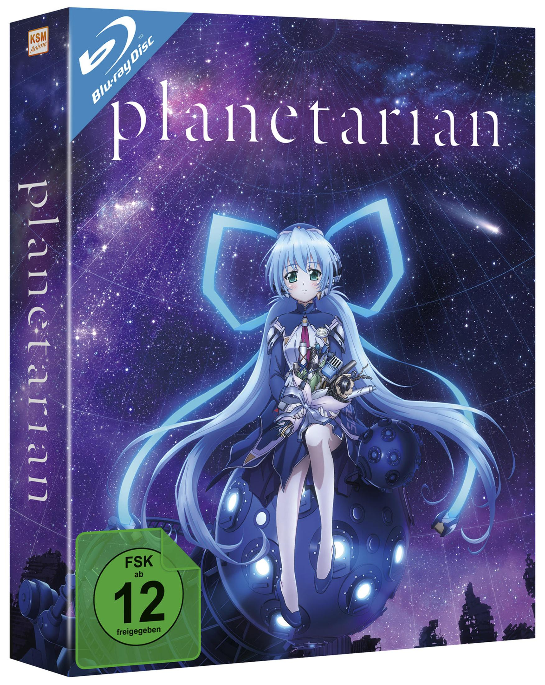 Copertina Blu-ray anime: Ragazza capelli blu su cielo stellato.