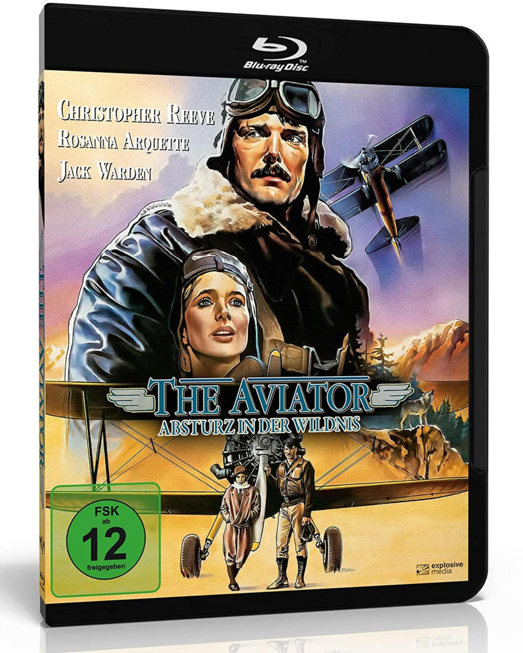 La copertina raffigura un'illustrazione di un poster di film di aviatori e un aereo, FSK 12.
