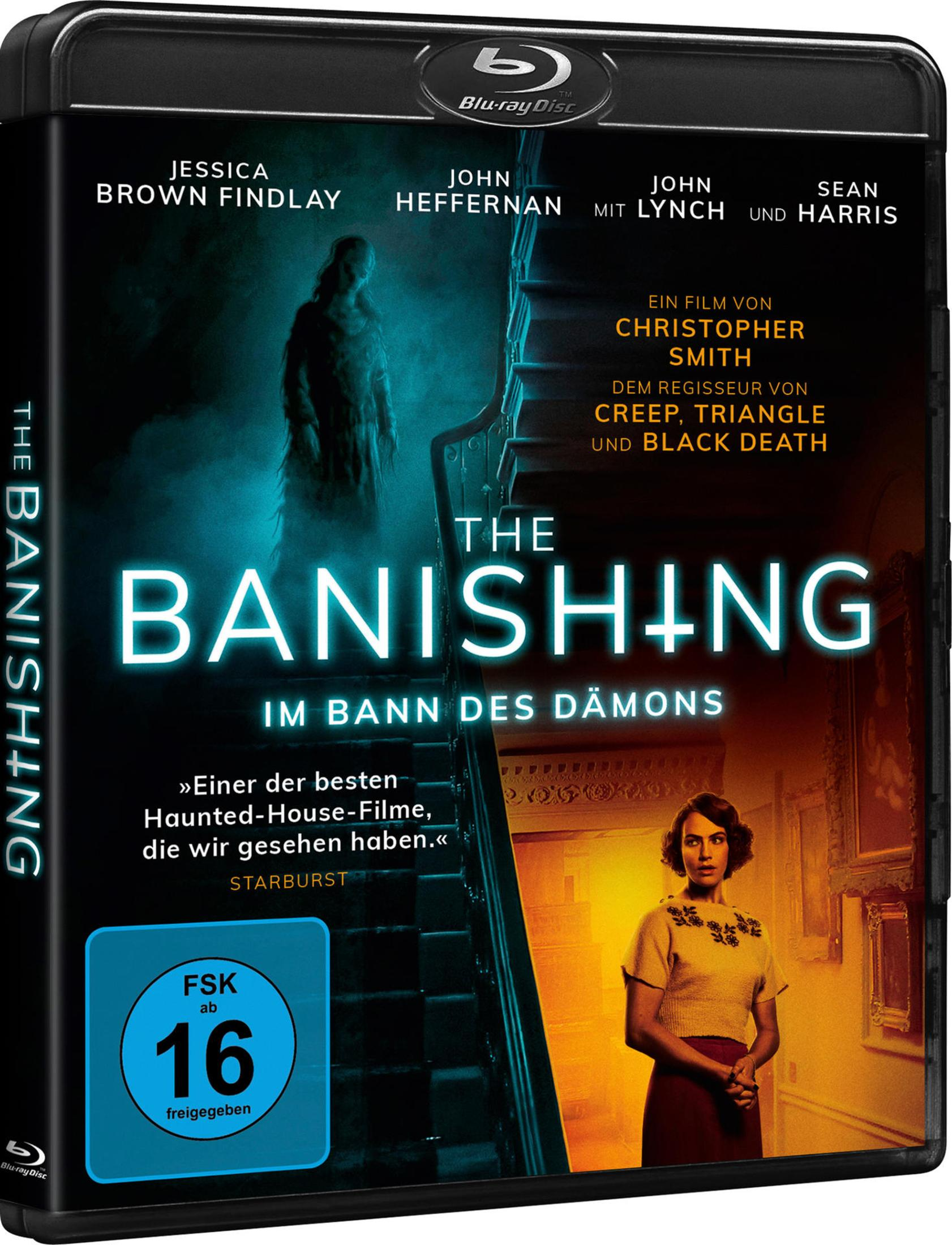 Copertina Blu-ray: Fantasma su scale, donna in primo piano. Titolo: The Banishing.