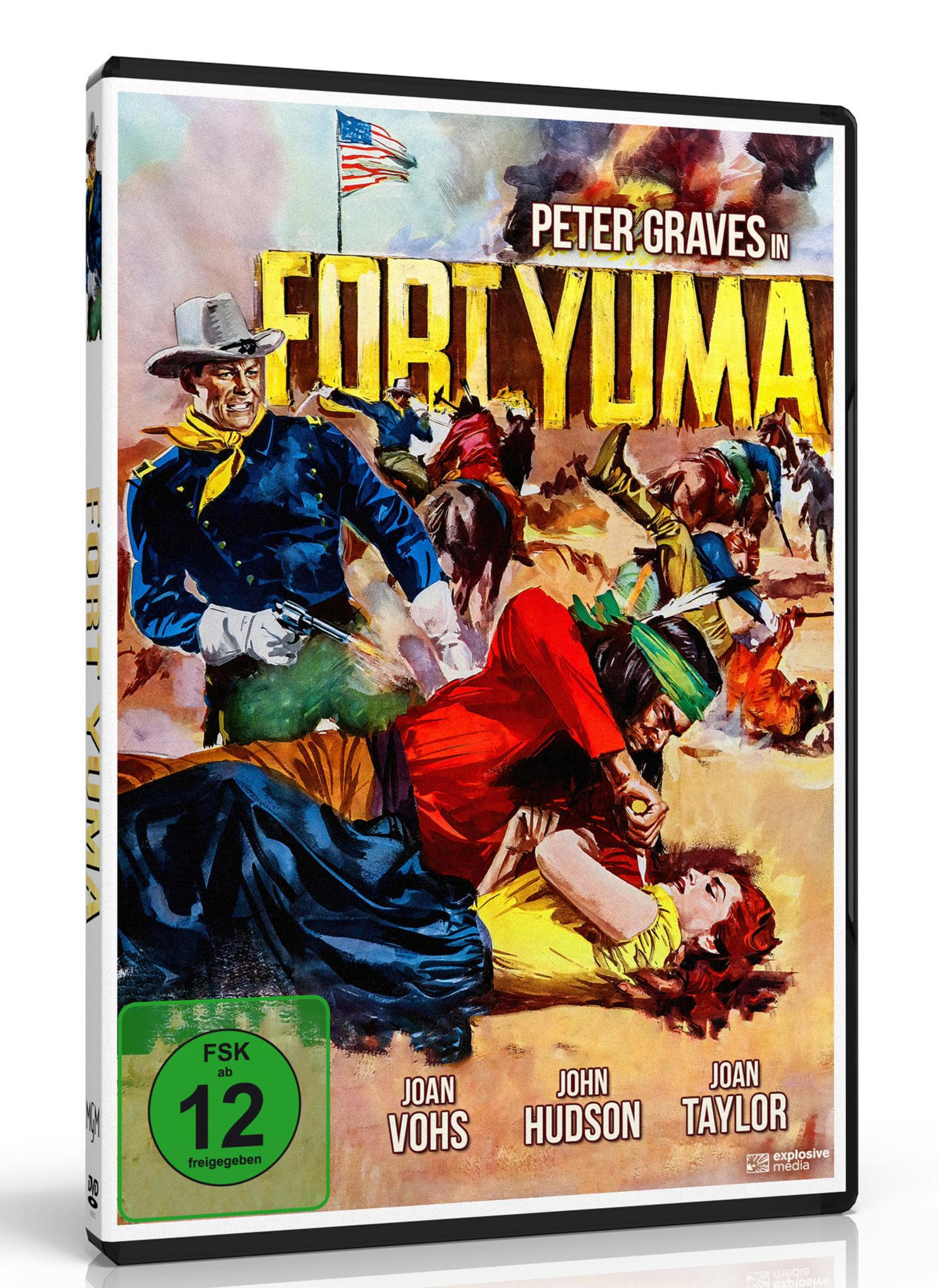 Un poster di un film western raffigura una lotta con cowboy e nativi americani.