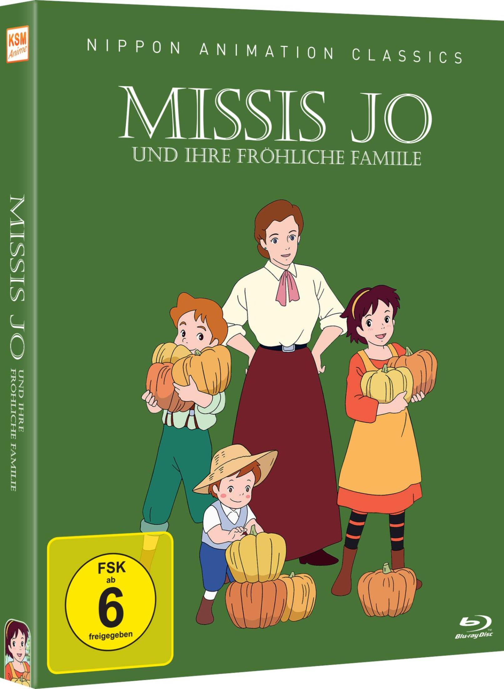 Anime-Cover mit Familie und Kürbissen, FSK ab 6.
