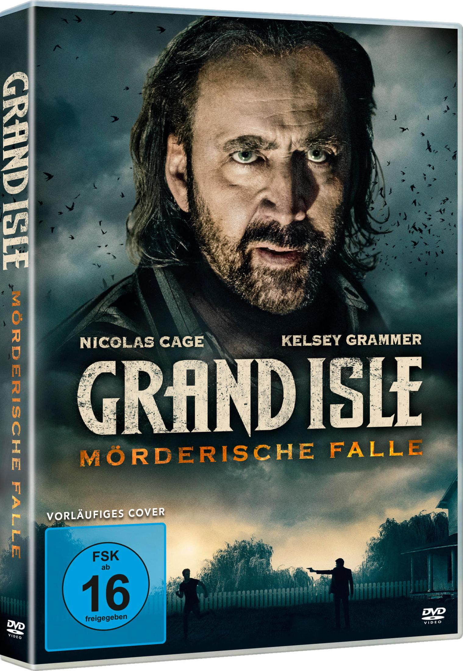Copertina DVD: Nicolas Cage appare intenso, con due silhouette e una casa sullo sfondo.