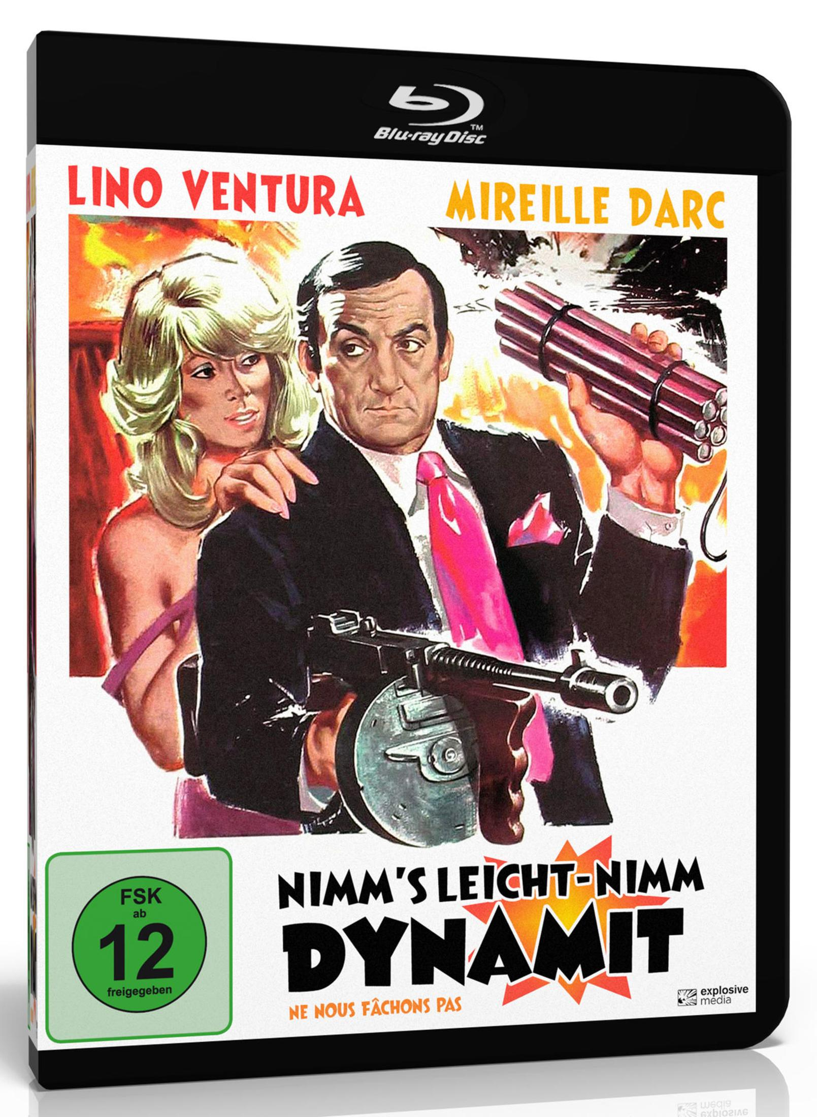 Un uomo con un'arma e una donna, poster del film 'Dynamite'.