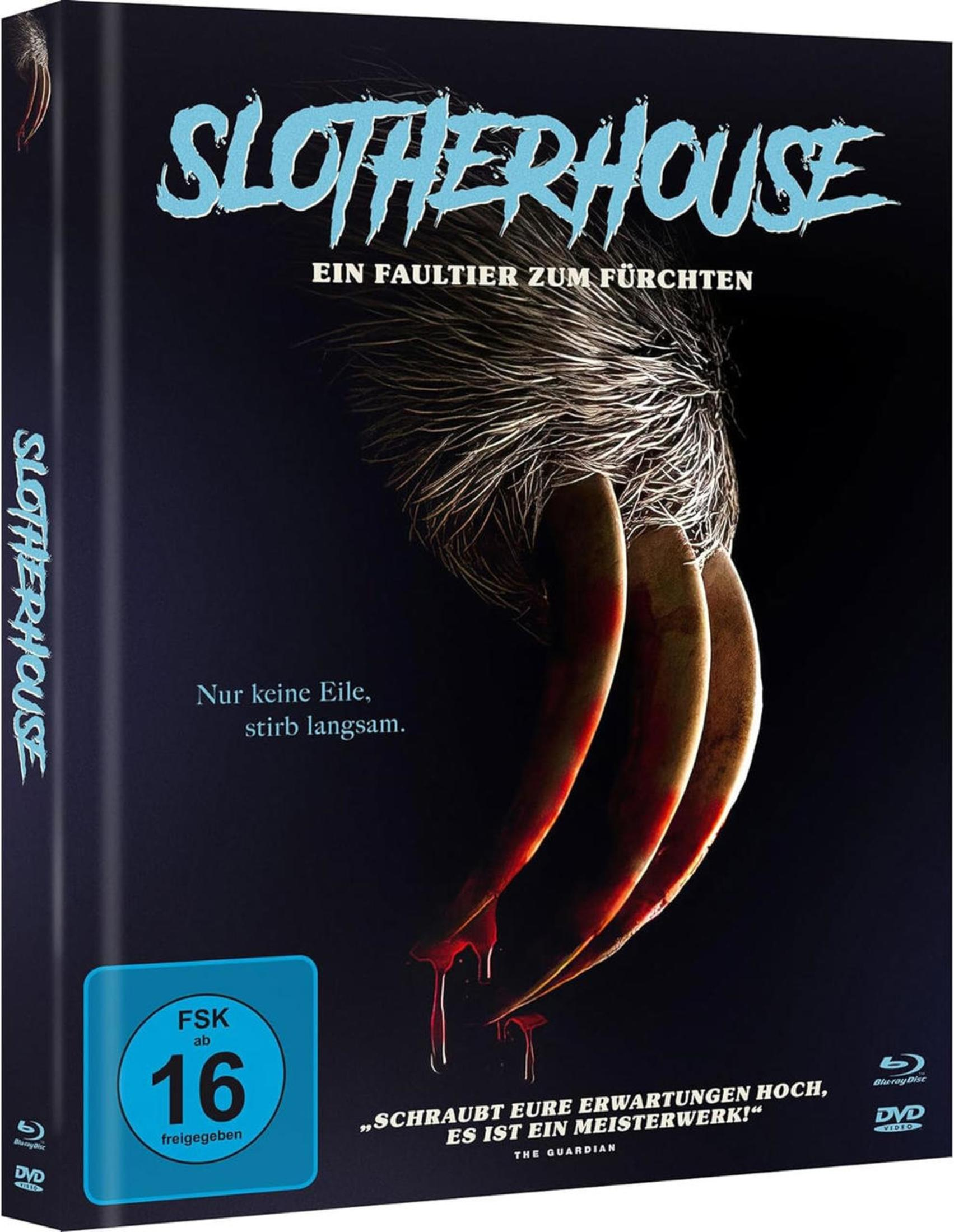 Copertina Blu-ray horror con artigli, sangue e bollino FSK-16.