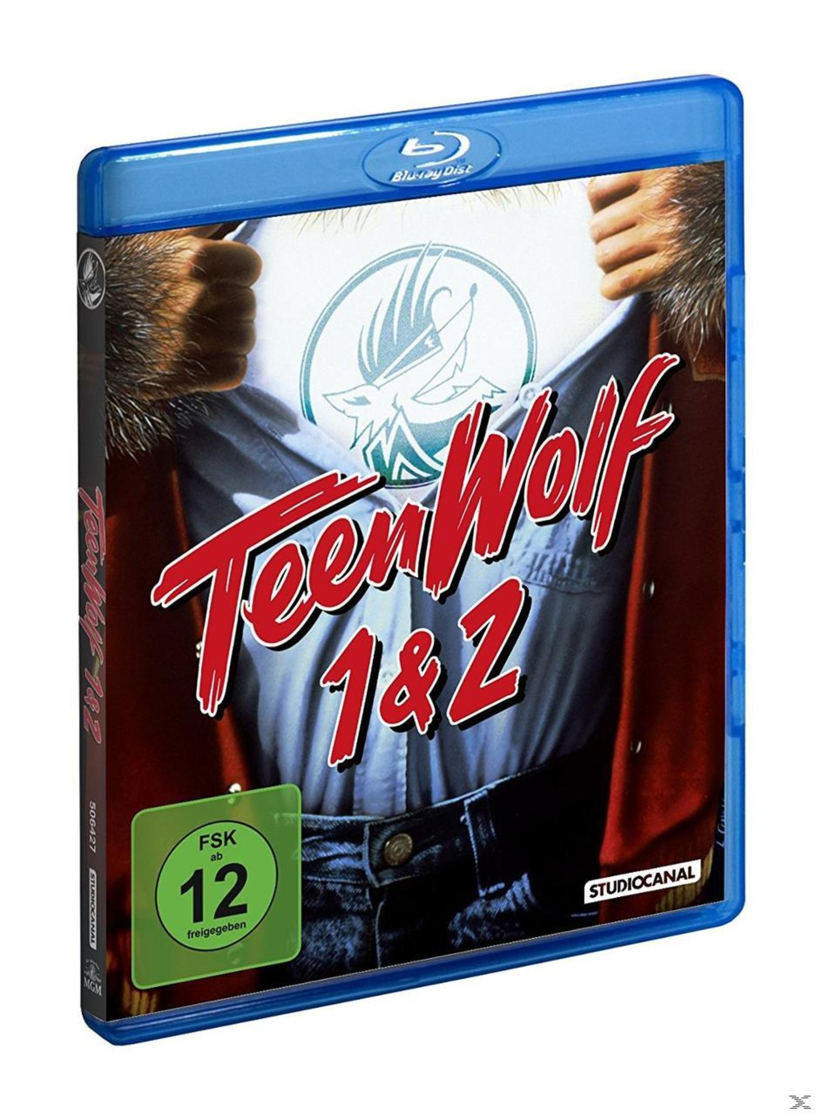 Custodia Blu-ray Teen Wolf 1 & 2 con bollino FSK 12 e logo Studiocanal.