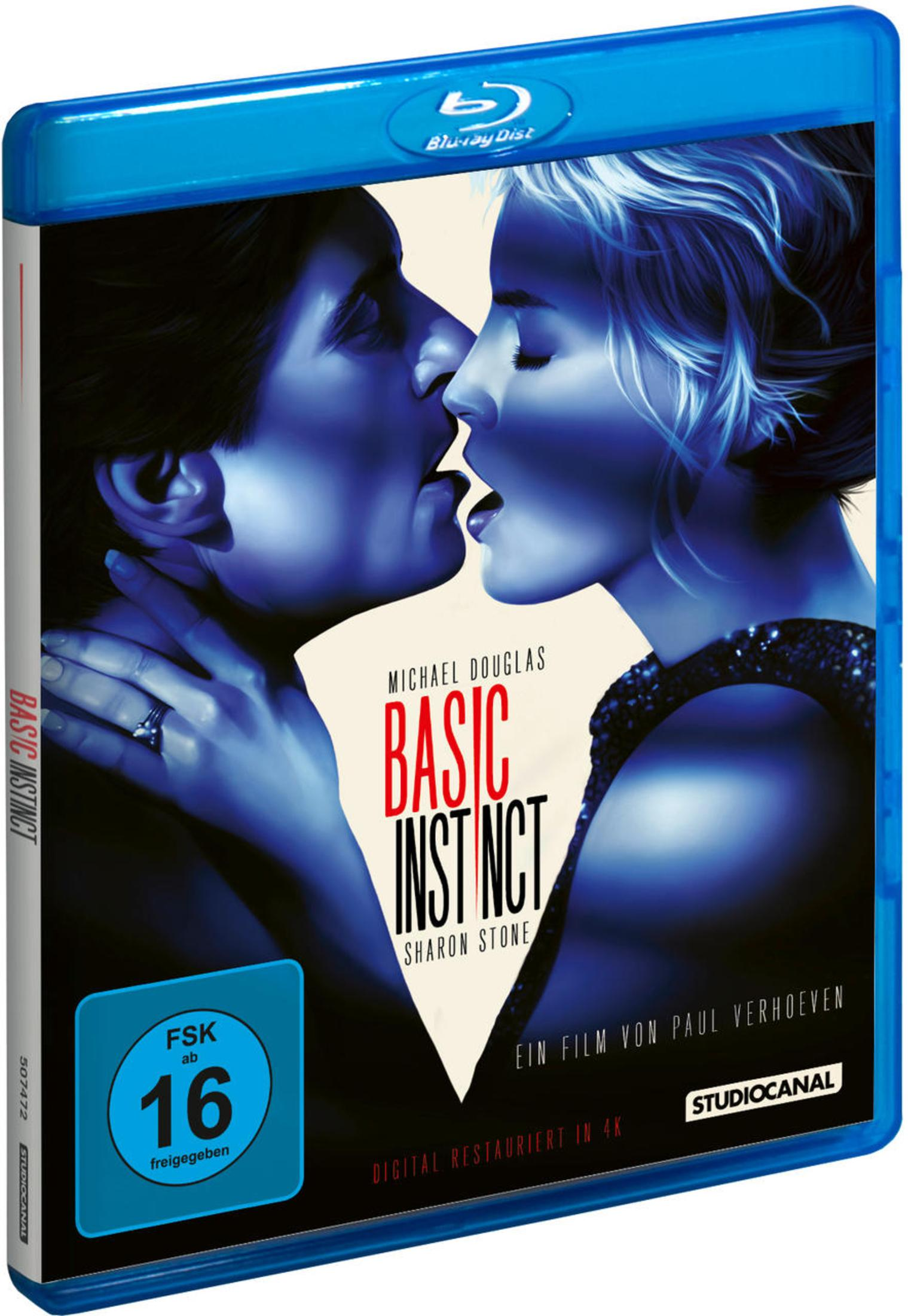 Blu-ray-Hülle von Basic Instinct mit Michael Douglas und Sharon Stone.