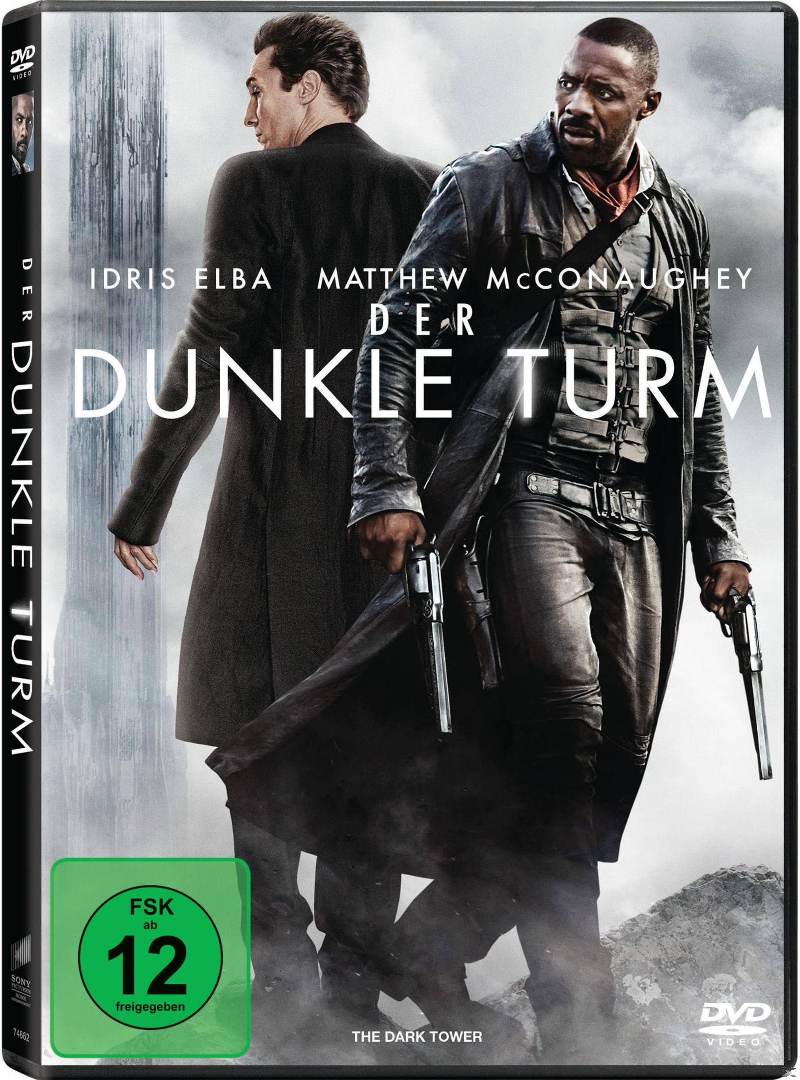 Due uomini con pistole, Idris Elba e Matthew McConaughey, sul poster del film 'La Torre Nera'.