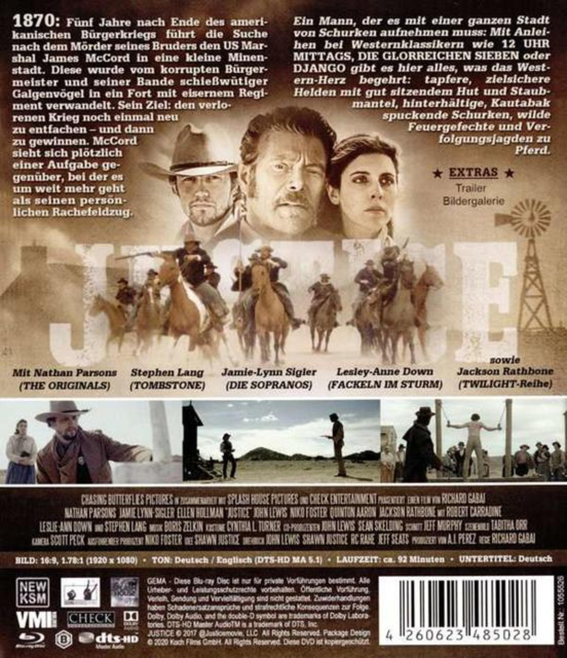 Poster di film western con tre attori principali, cavalieri e testo.