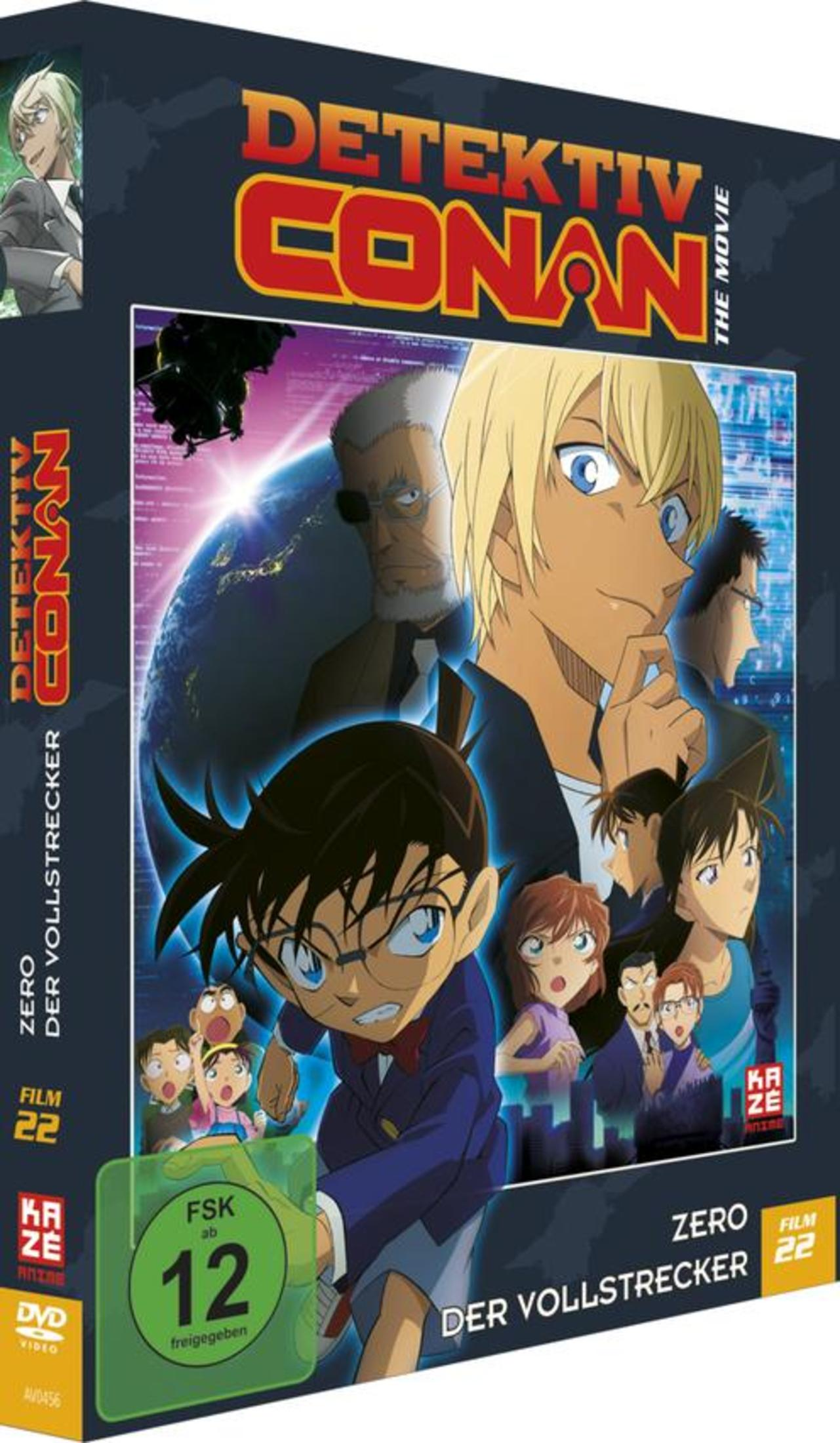 Copertina DVD di Detective Conan: Il Pugno di Nichel con personaggi e globo terrestre.