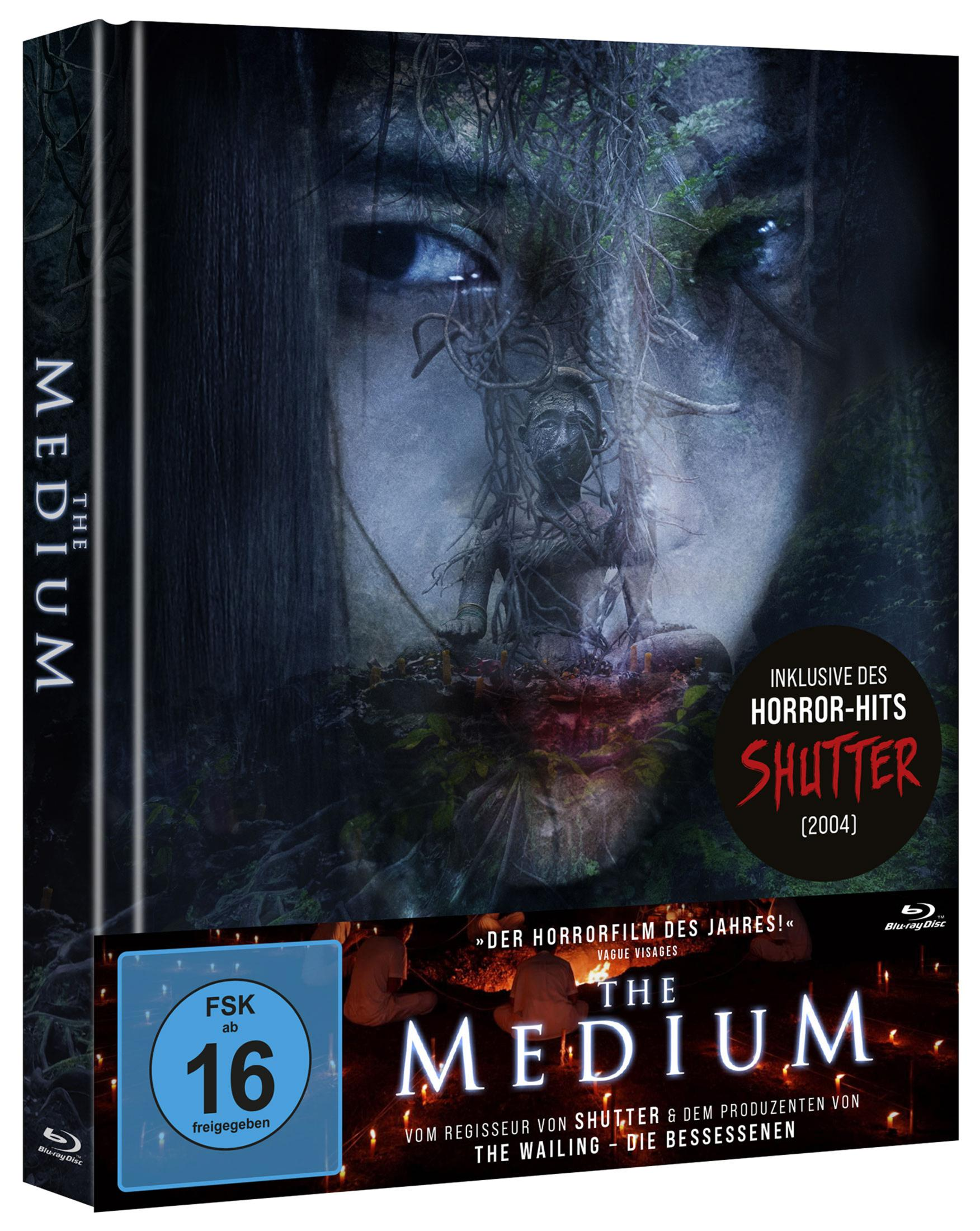 Blu-ray horror "The Medium" con artwork inquietante e rating FSK 16.