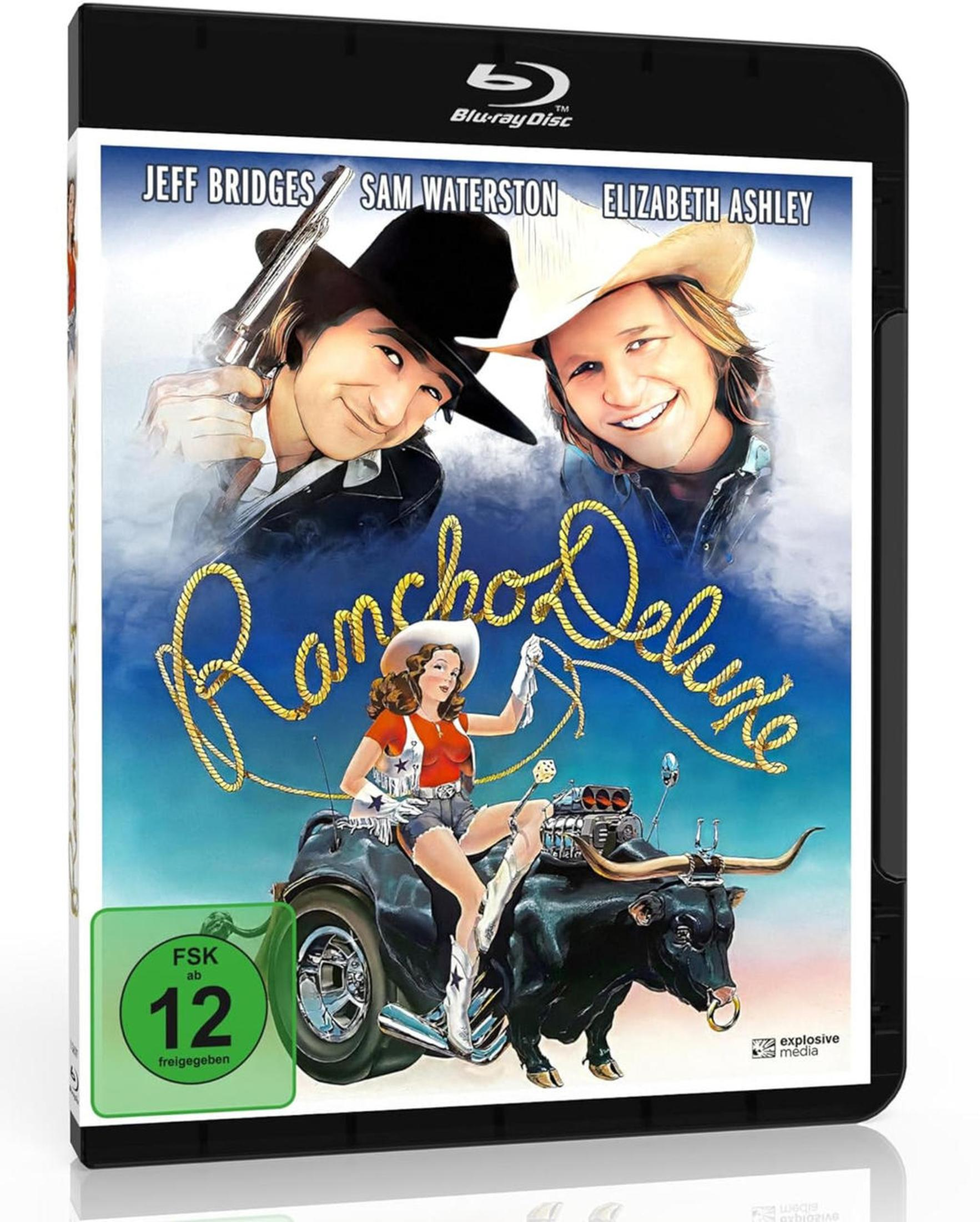 Copertina Blu-ray di Rancho Deluxe con Jeff Bridges e Sam Waterston.