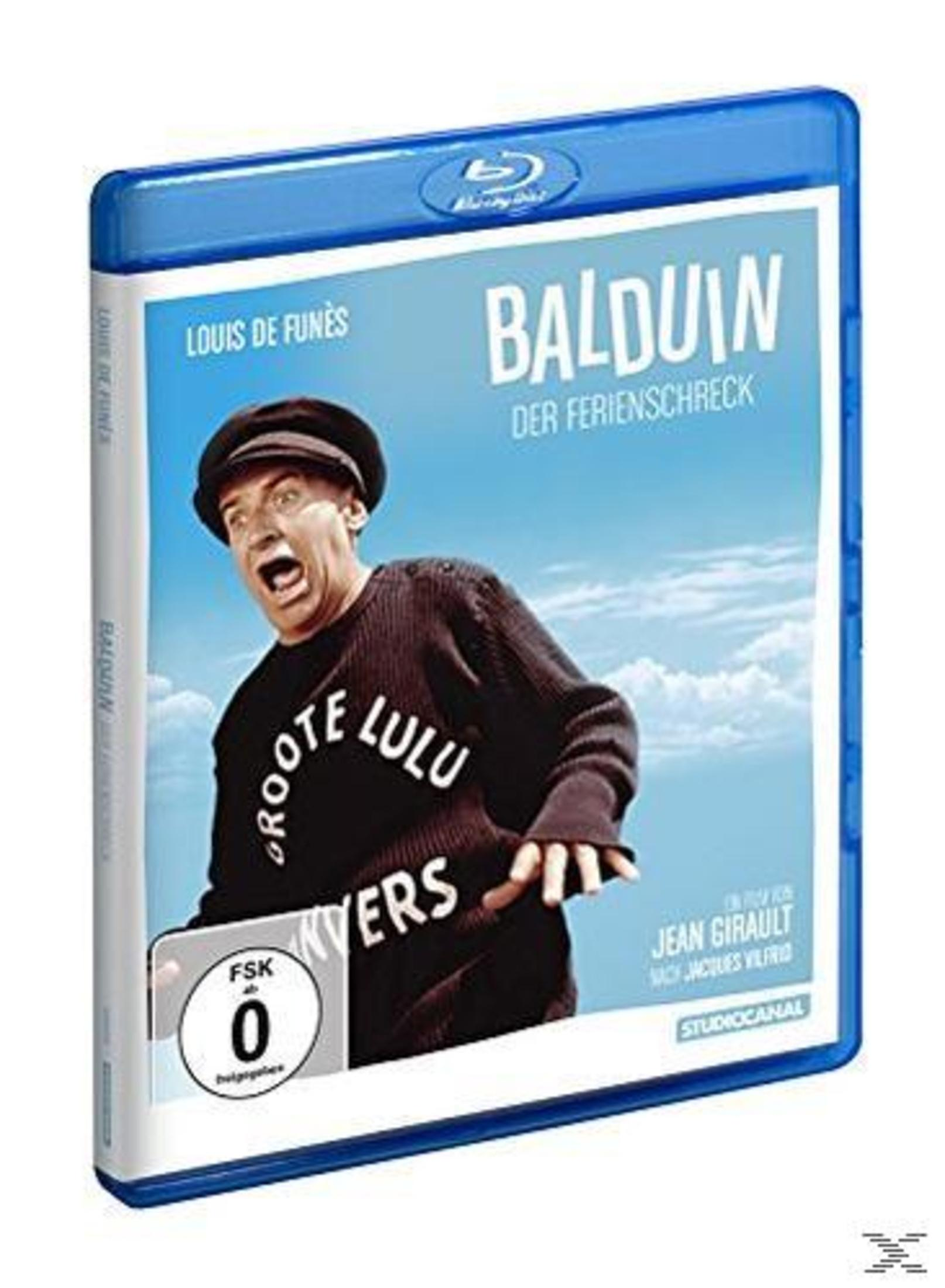 Custodia Blu-ray con Louis de Funès che urla "BALDUIN DER FERIENSCHRECK".