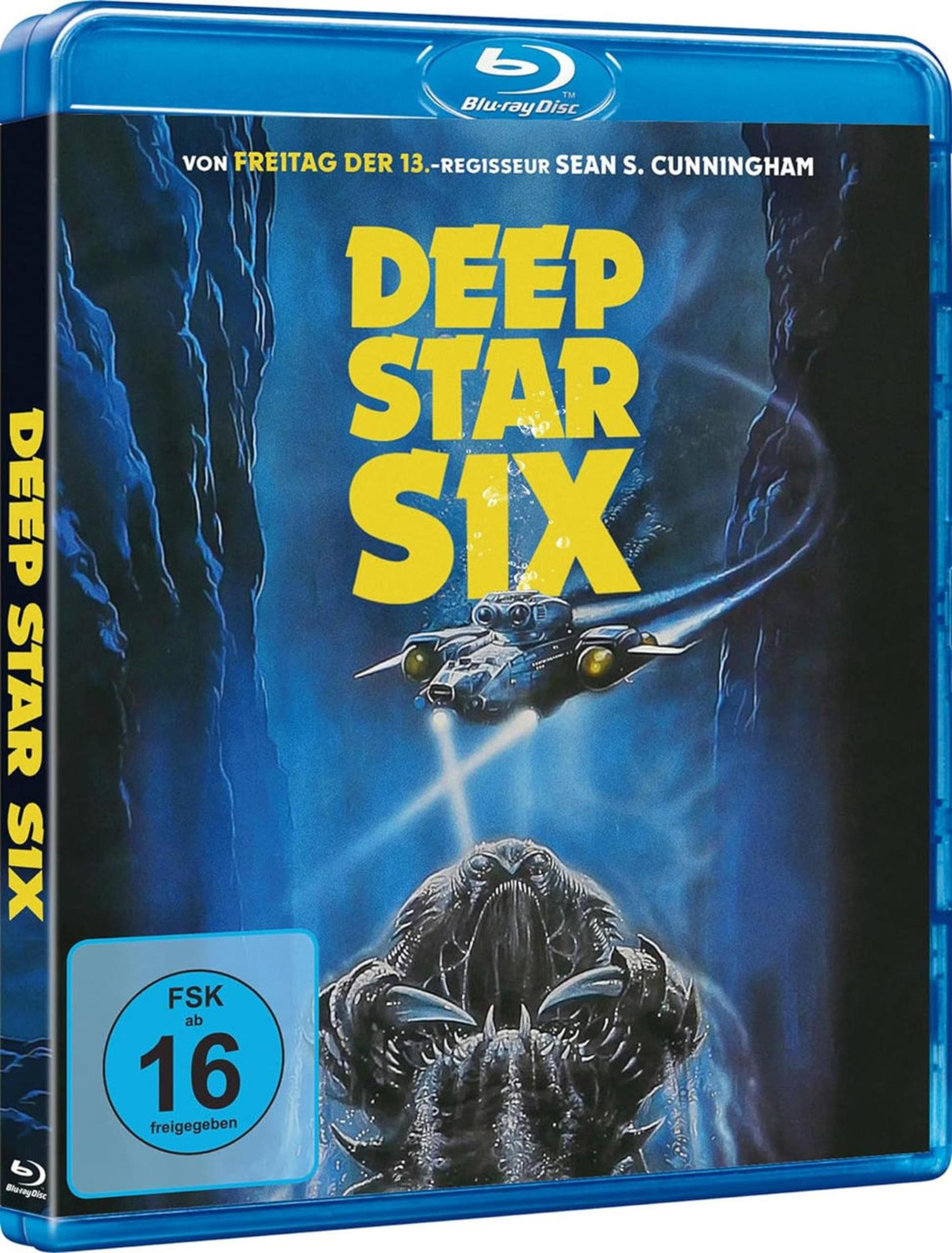 Blu-ray Cover: Tiefseemonster und Raumschiff vor blauem Hintergrund.