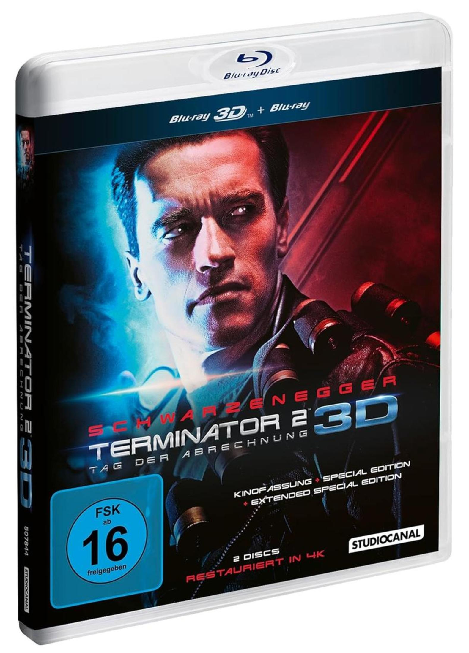 Blu-ray "Terminator 2" 3D mit Arnold Schwarzenegger, FSK 16.