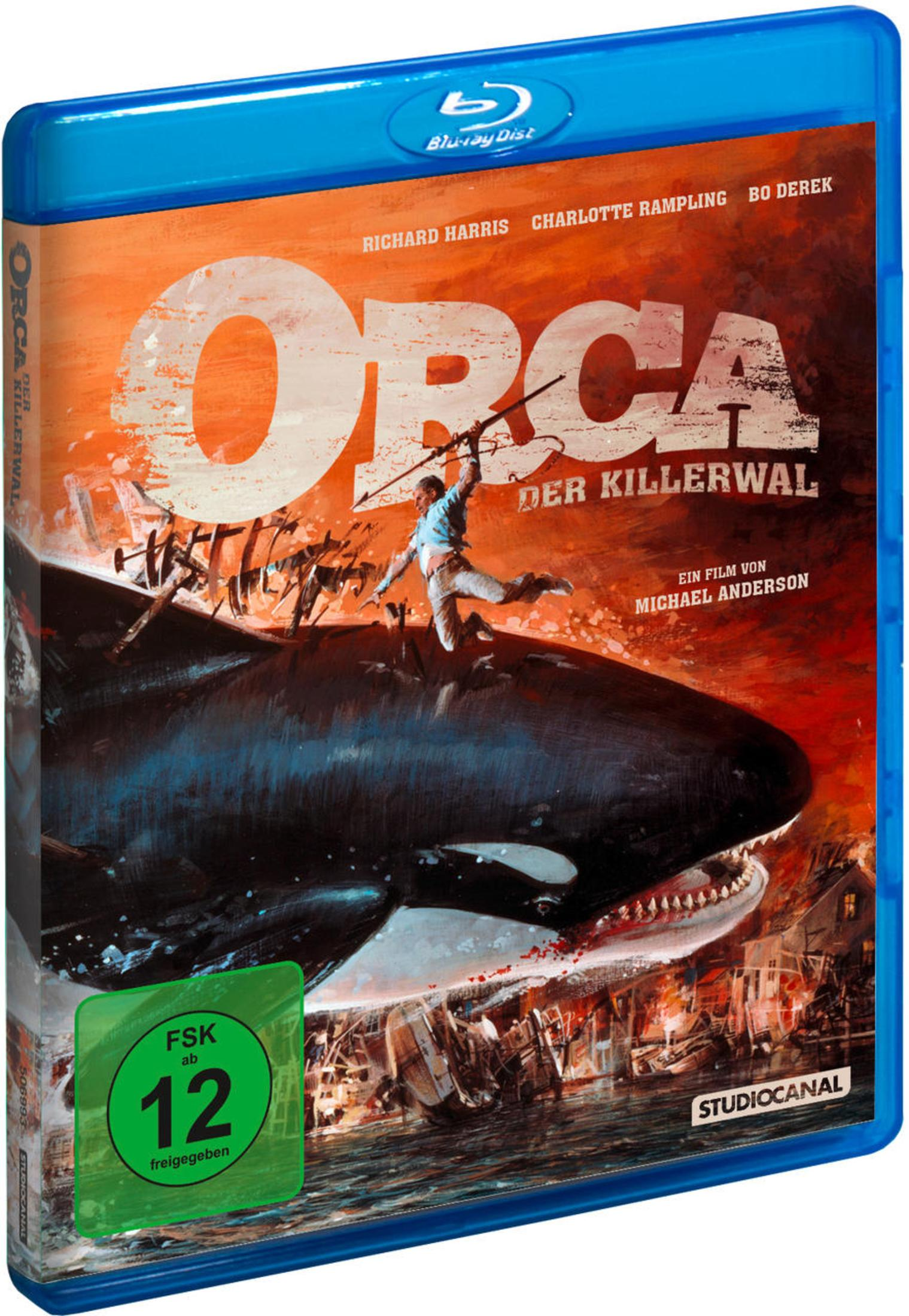 Copertina Blu-ray: Orca attacca barca, uomo su orca, rating FSK 12.