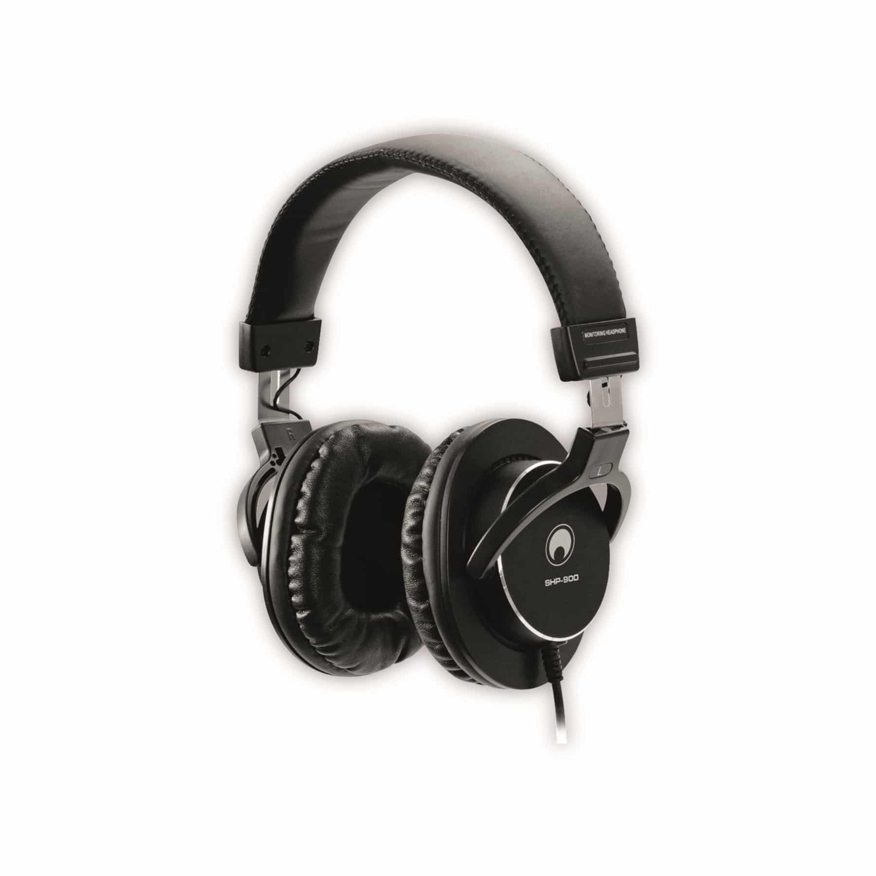 Cuffie nere over-ear con padiglioni imbottiti e archetto regolabile.