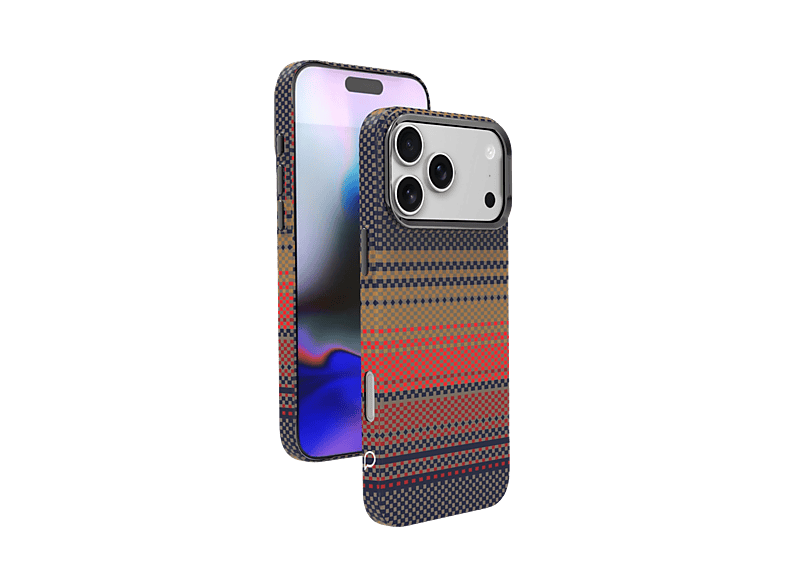 PIILI iPhone 17 Pro Kevlar Serisi Magsafe Hasır Telefon Kılıfı Mavi