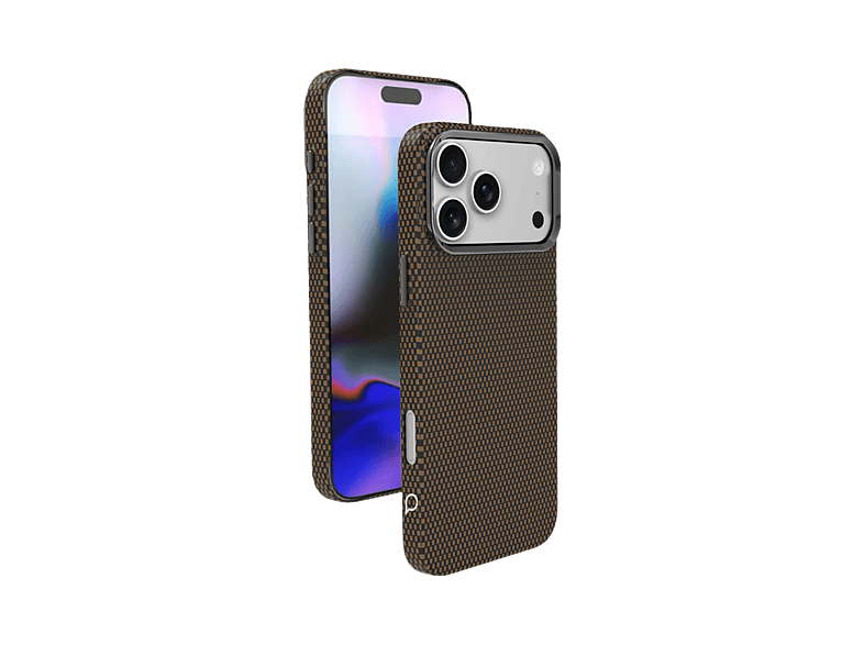 PIILI iPhone 17 Pro Kevlar Serisi Magsafe Telefon Kılıfı Günbatımı Altın