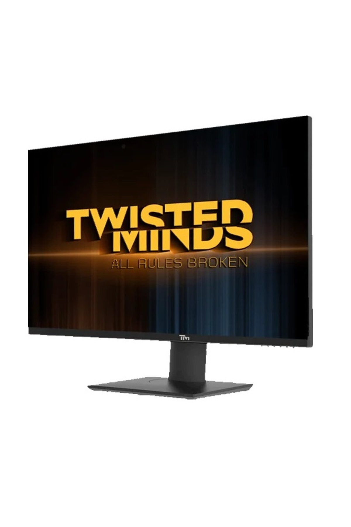 Siyah bir monitörde "TWISTED MINDS ALL RULES BROKEN" yazısı görünüyor.