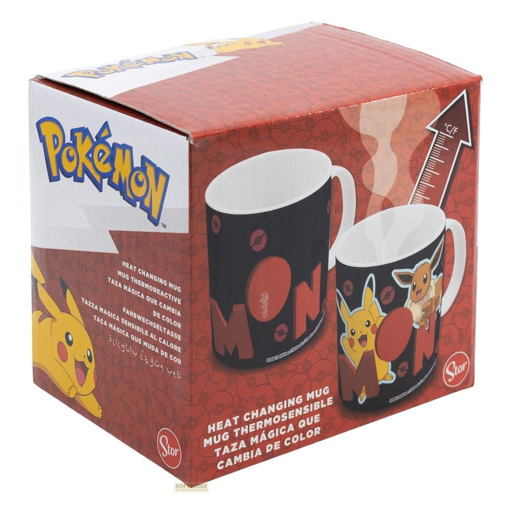 Pokémon-Geschenkbox mit zwei magischen Tassen, Pikachu und Evoli