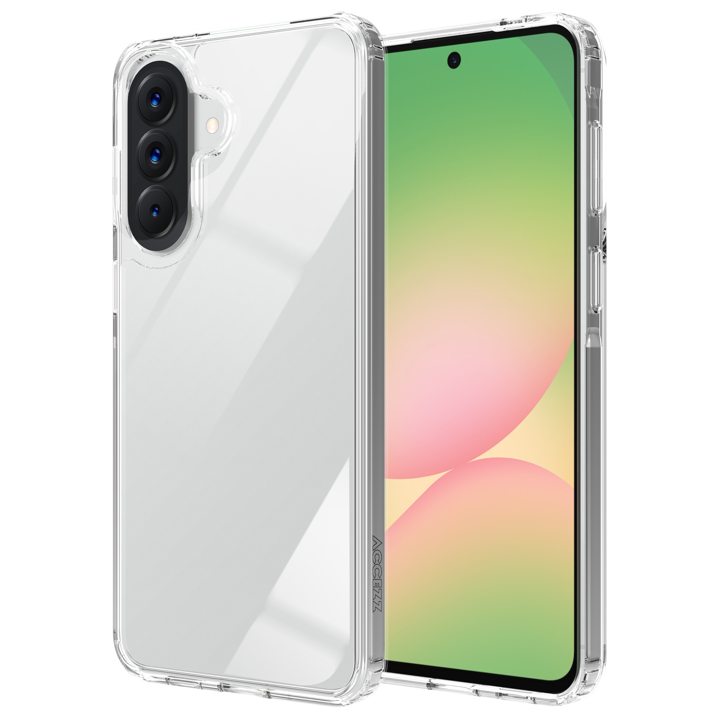 Una cover trasparente per telefono con un telefono all'interno.