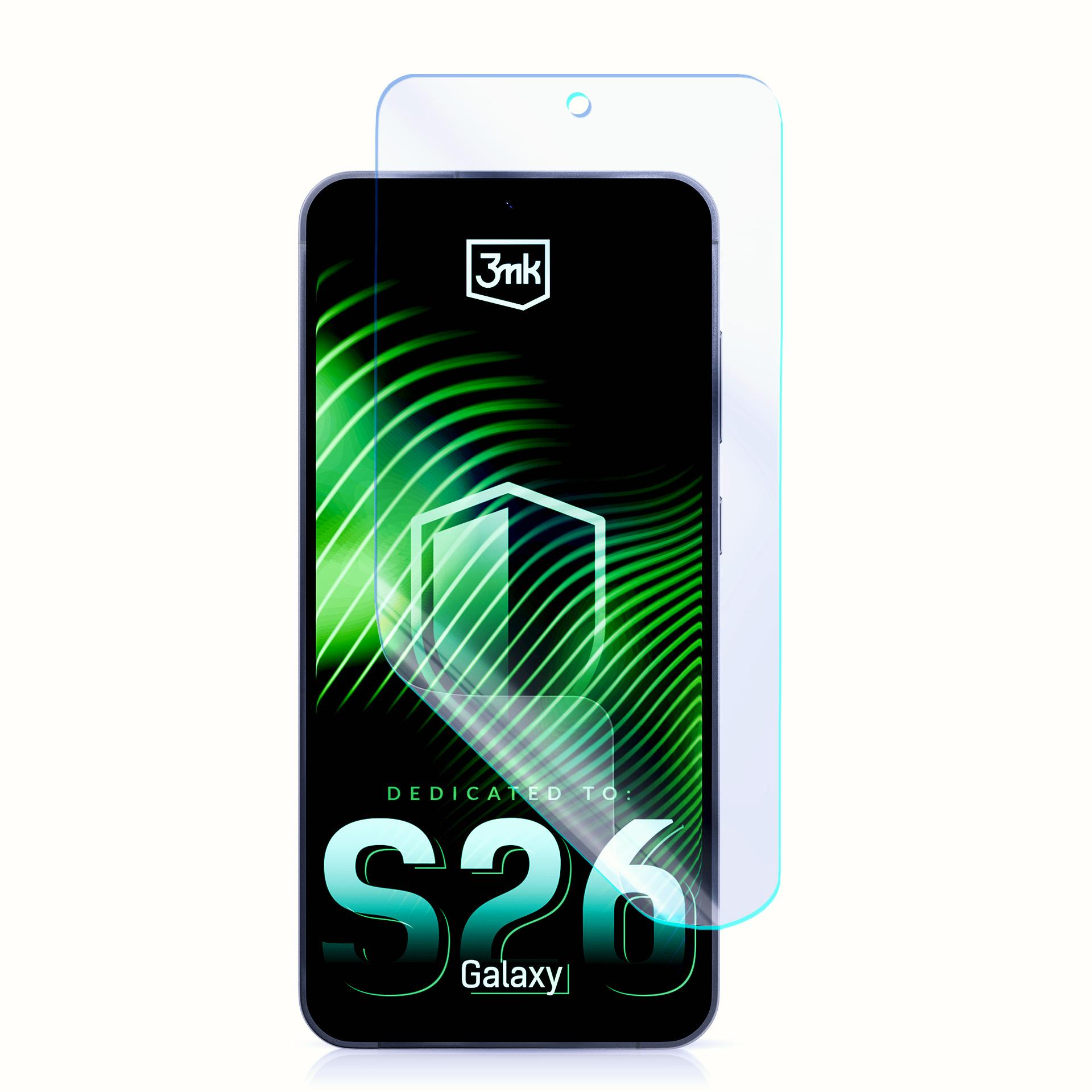 Uno smartphone con pellicola protettiva e motivo verde.