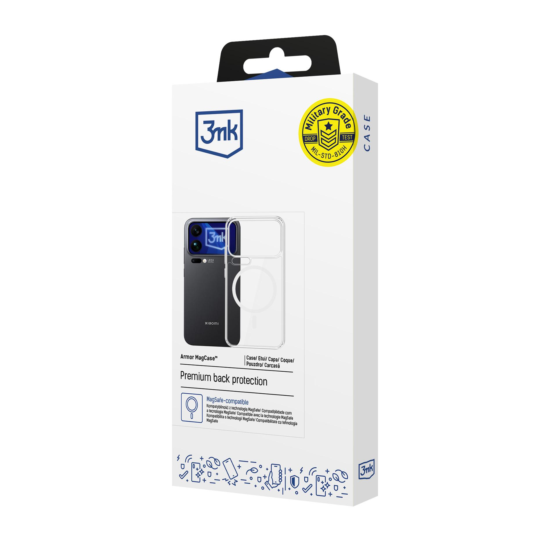 Etui 3mk do Xiaomi z kompatybilnością MagSafe i ochroną klasy wojskowej.