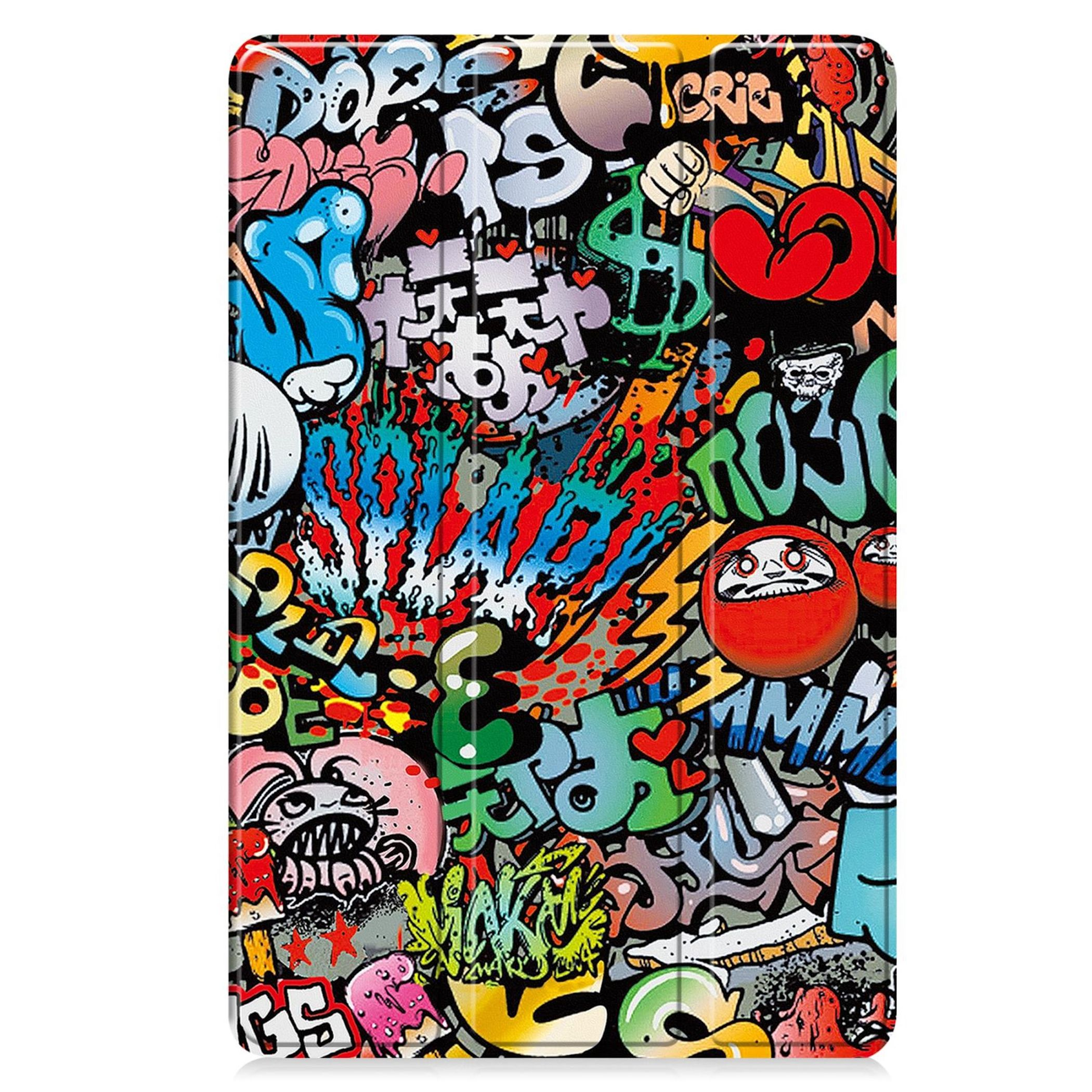 Patrón de graffiti con muchos colores y formas.