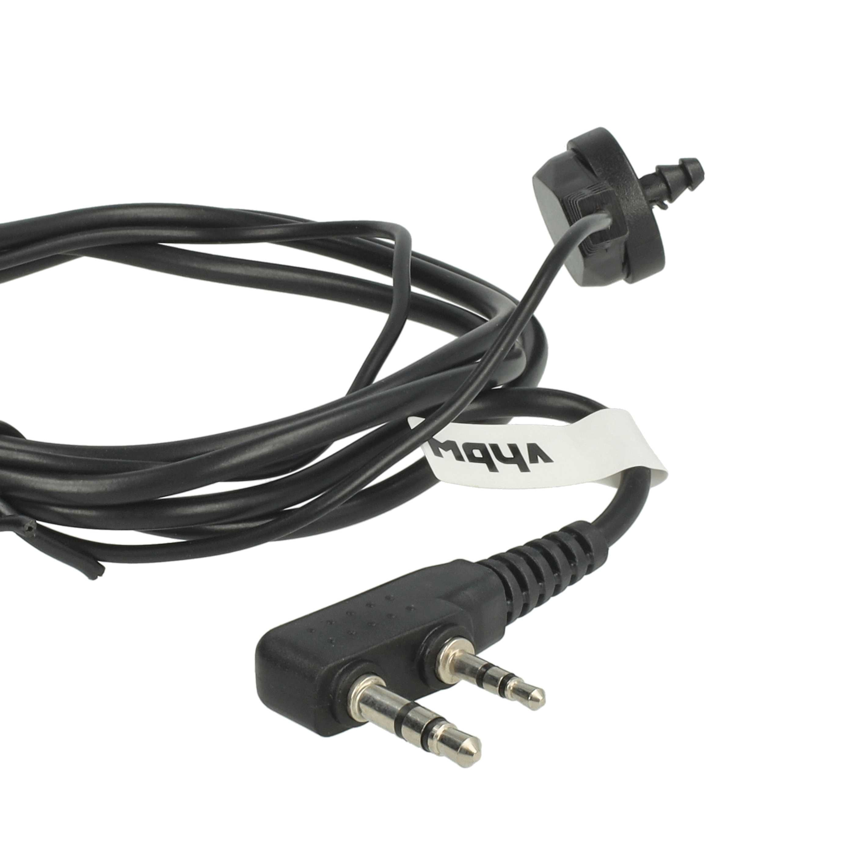 Schwarzes Kabel mit 2-Pin-Stecker und einem separaten Stecker mit Clip.