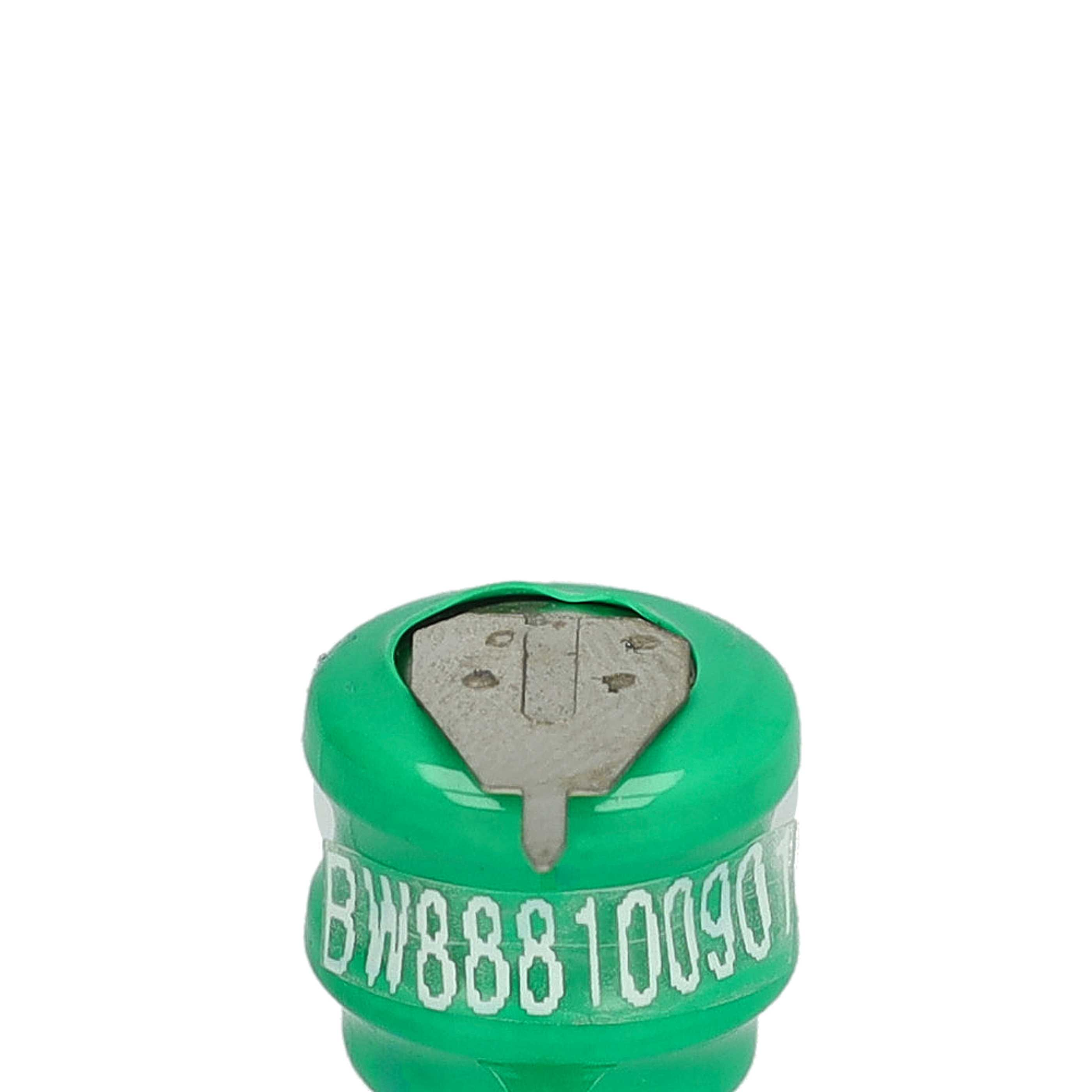 Grüner Ring mit der Nummer BW88810090, mit einem Metallstecker.