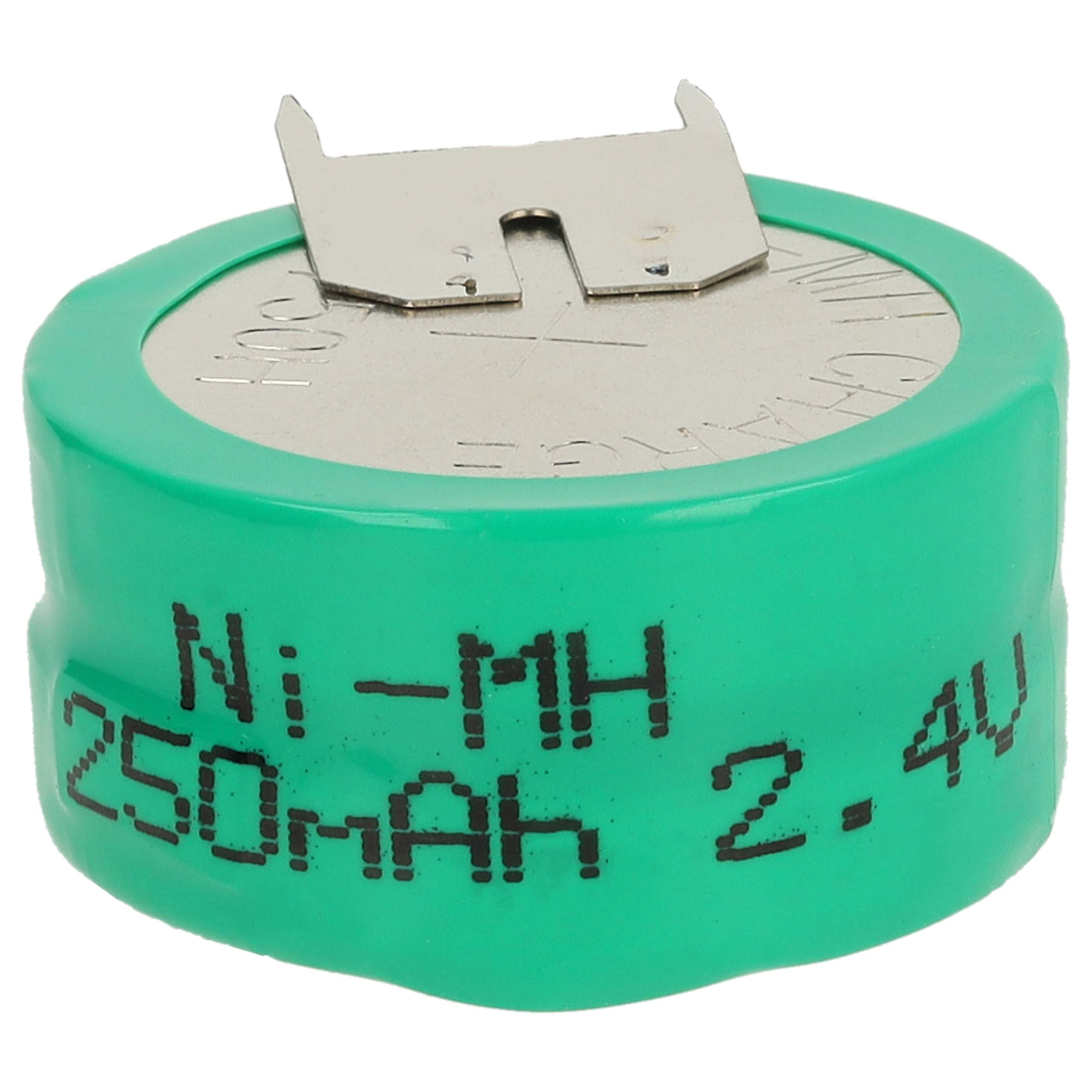 Grüne Ni-MH Batterie 250mAh 2.4V mit Metallkontakten.