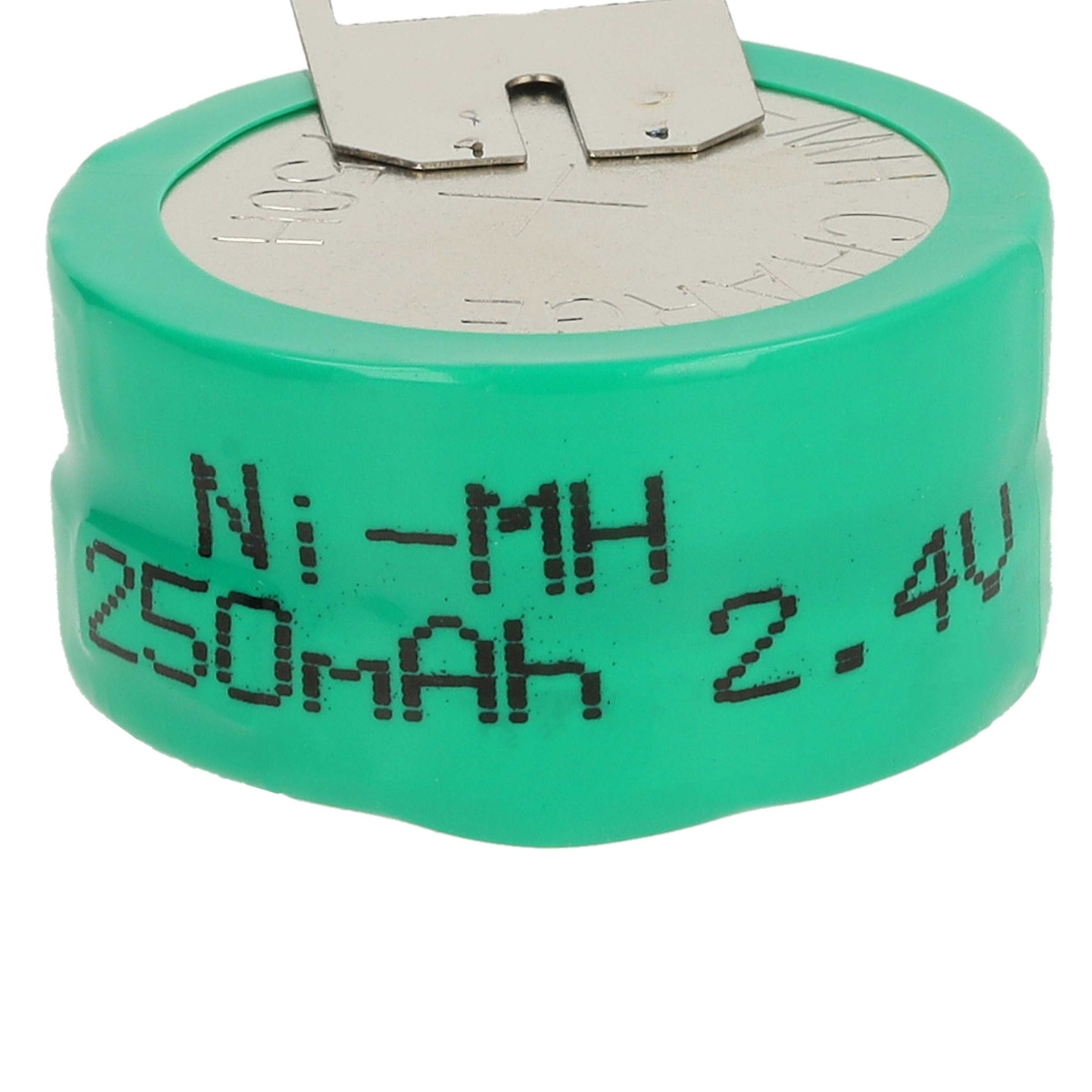 Grüne Ni-MH Batterie, 250mAh, 2.4V, mit Metalllaschen.