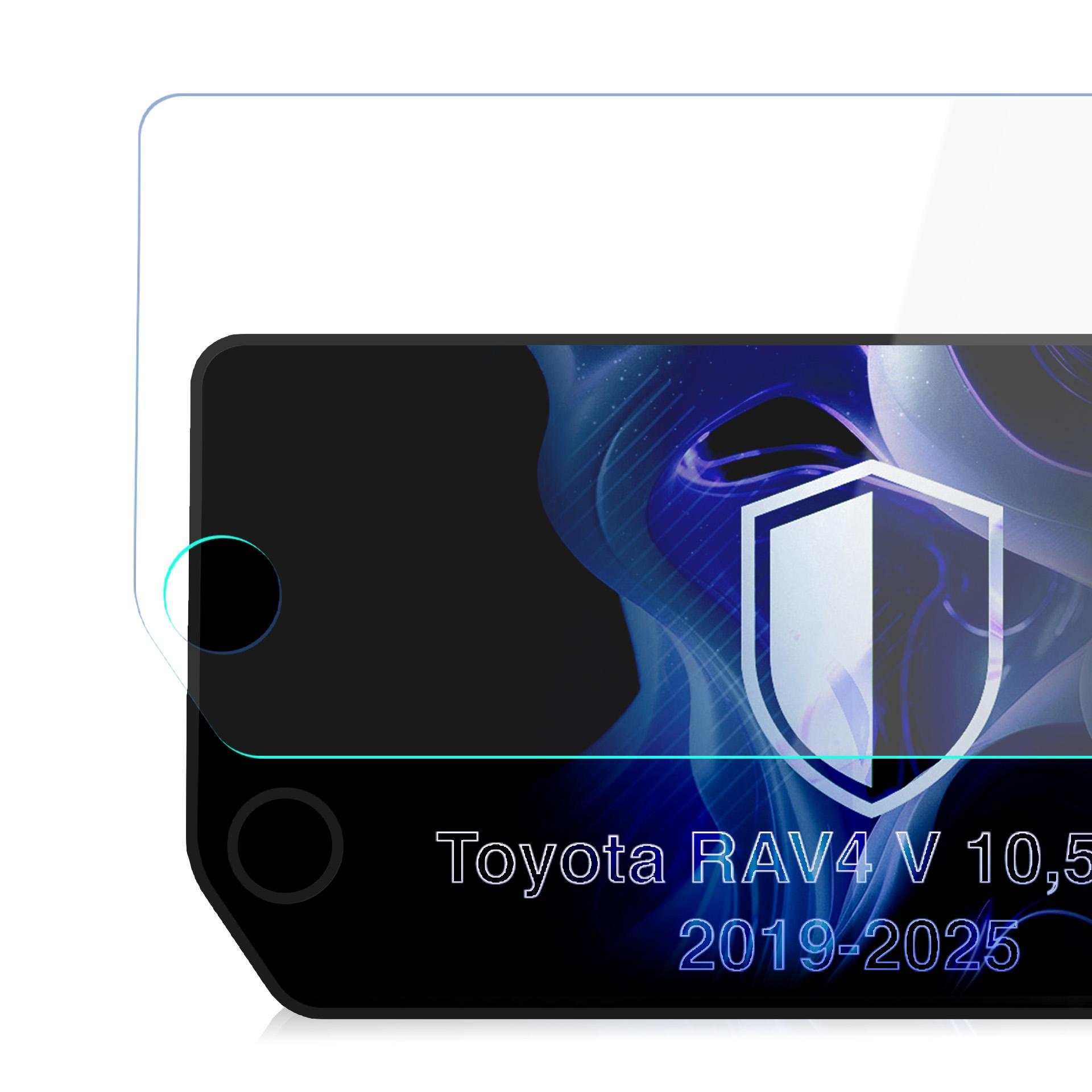 Folia ochronna na ekran Toyota RAV4 V 10,5, 2019-2025 z tarczą.