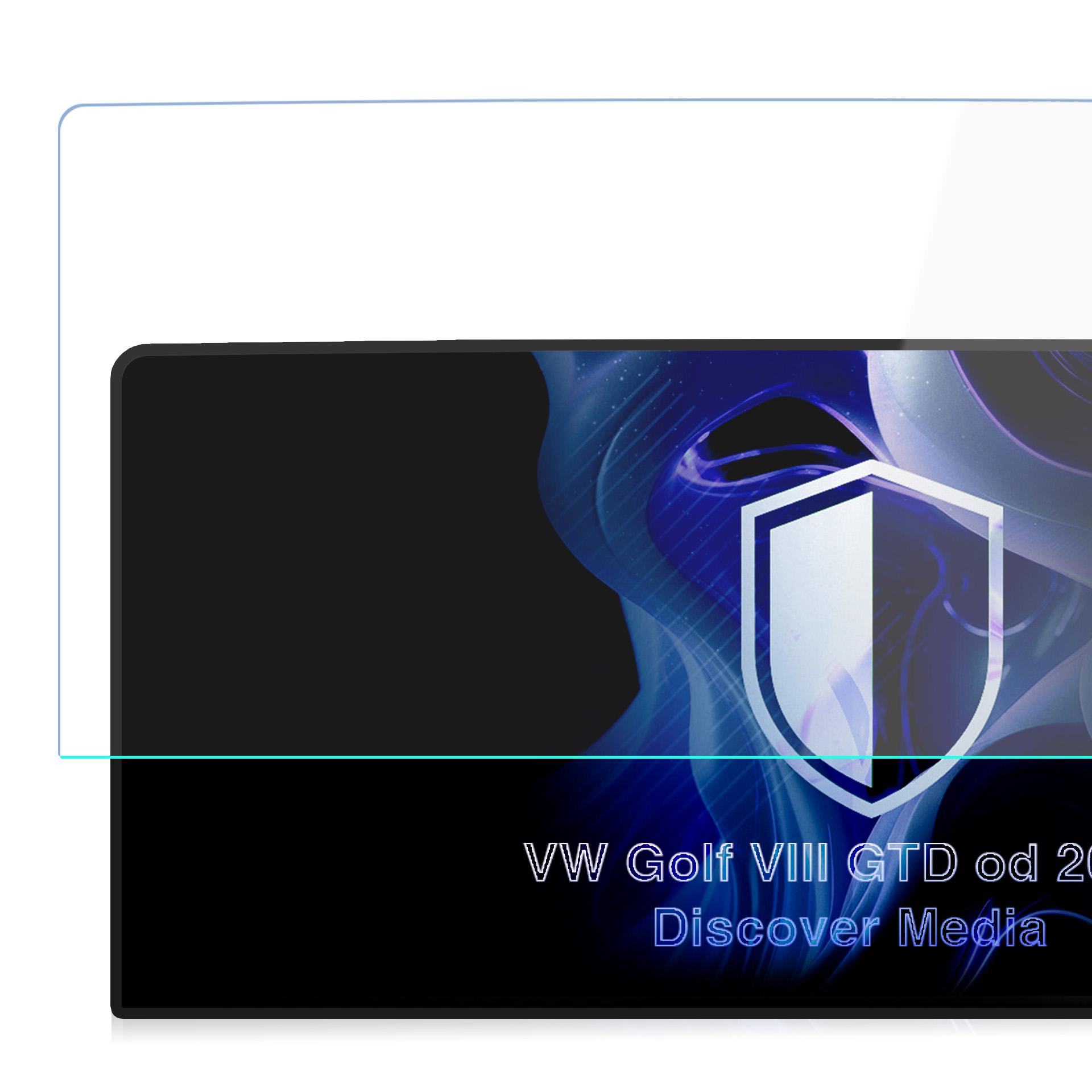 Folia ochronna do VW Golf VIII GTD Discover Media z logo tarczy.