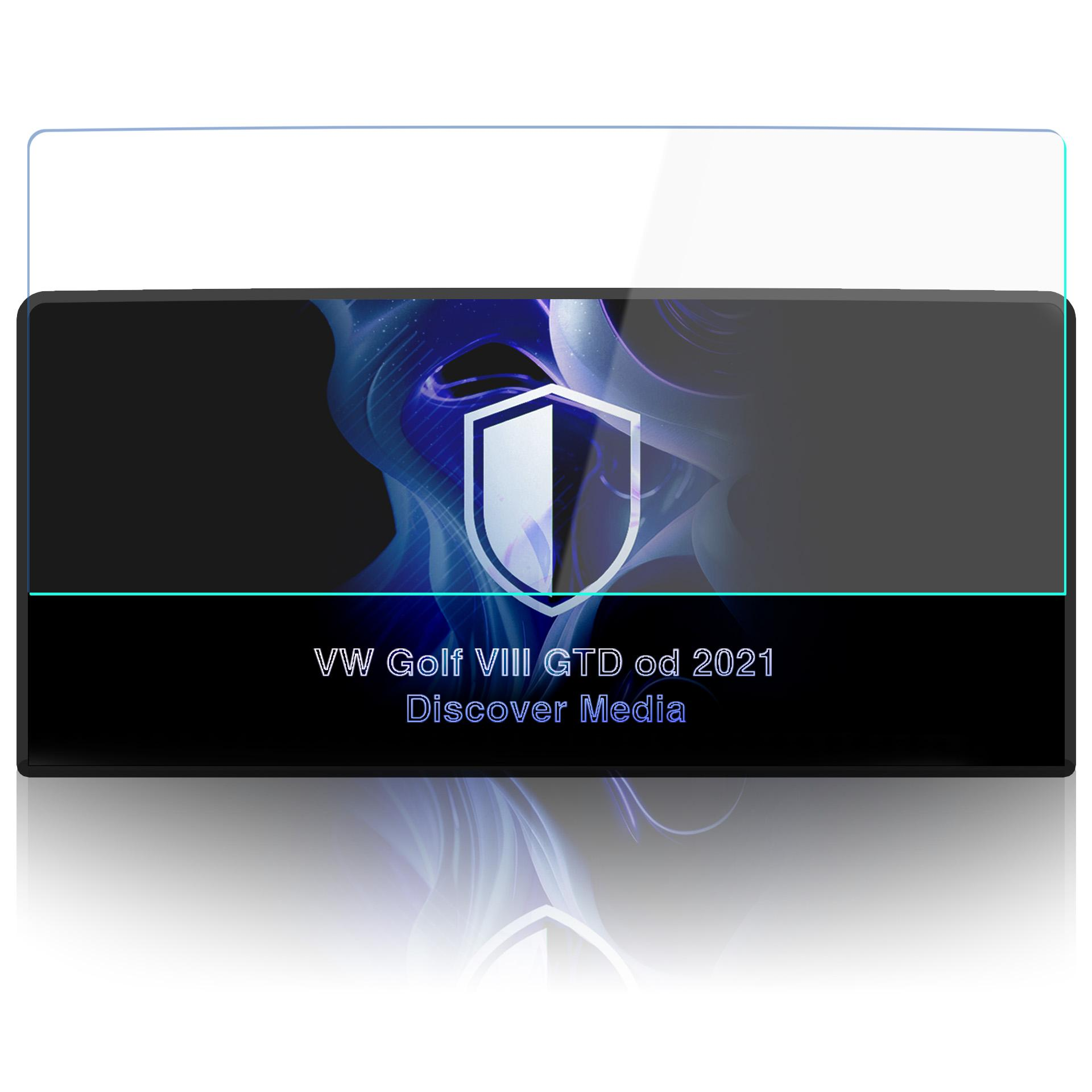 Folia ochronna do VW Golf VIII GTD Discover Media, z logo tarczy.