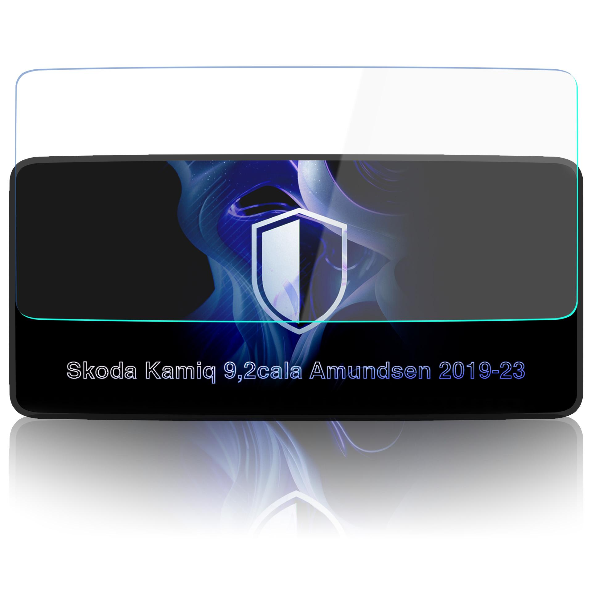 Folia ochronna na ekran z logo Skody i "Skoda Kamiq 9,2cala Amundsen 2019-23"