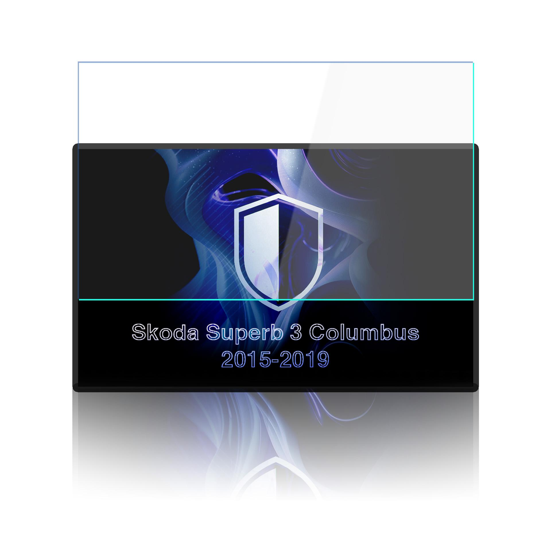 Emblemat Skoda Superb 3 Columbus 2015-2019 z efektem niebieskiego dymu.