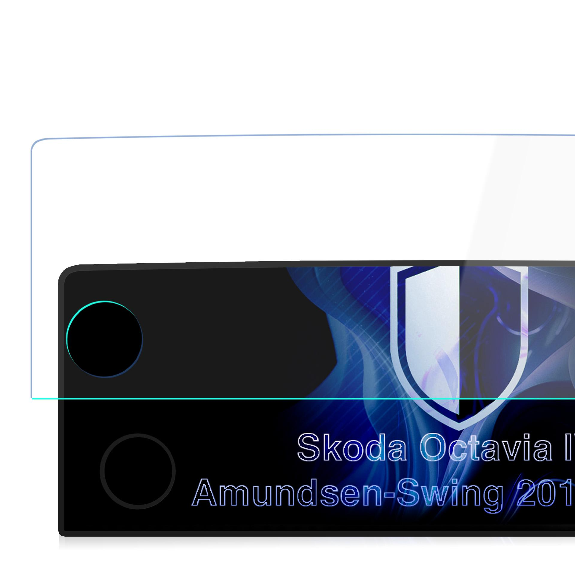 Folia ochronna na ekran radia samochodowego z logo Skody.
