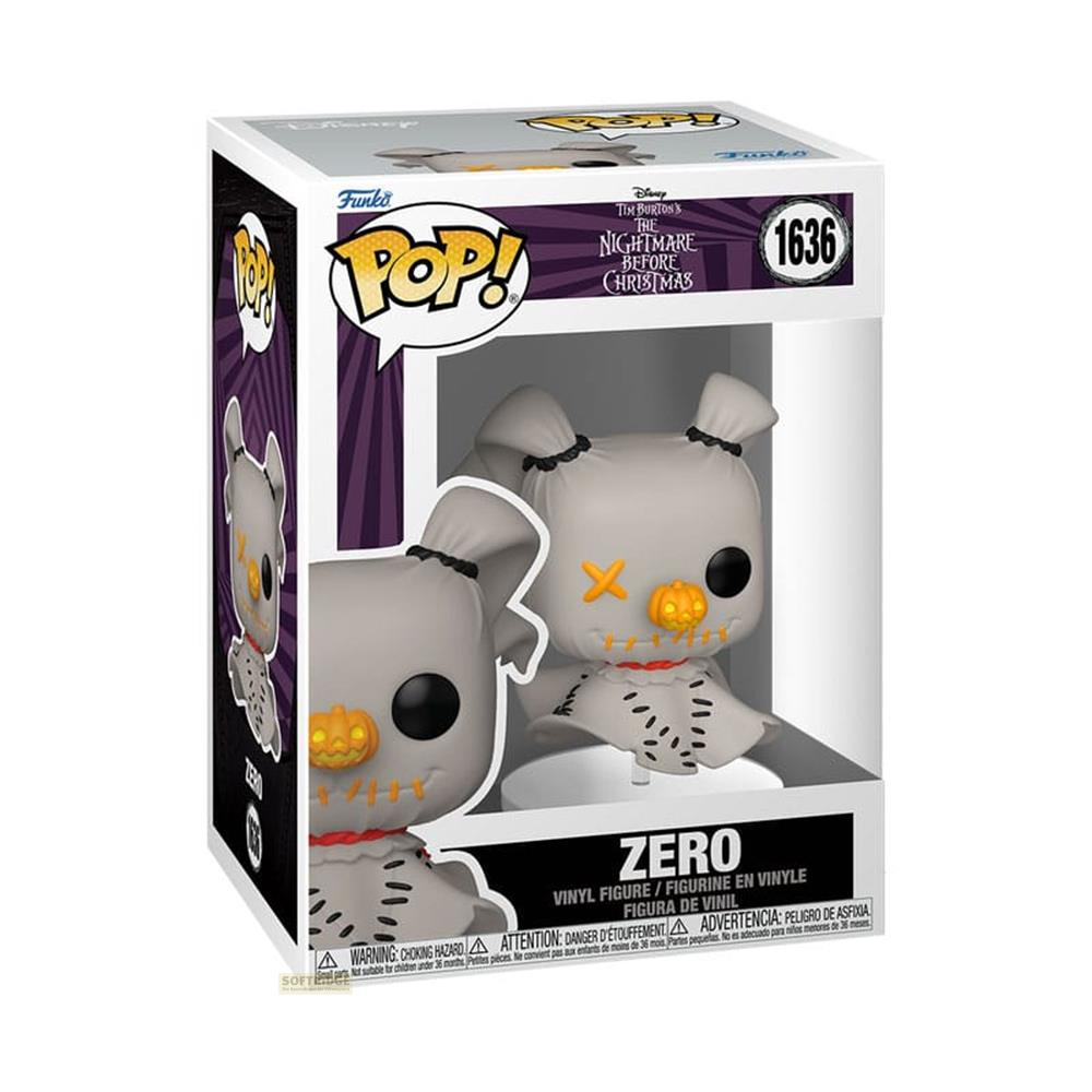 Figura de vinilo Funko Pop! de Zero de Pesadilla Antes de Navidad en caja.