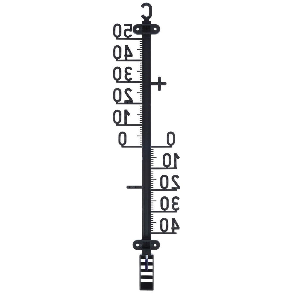 Un termómetro negro con escala de -40 a 20 grados Celsius.