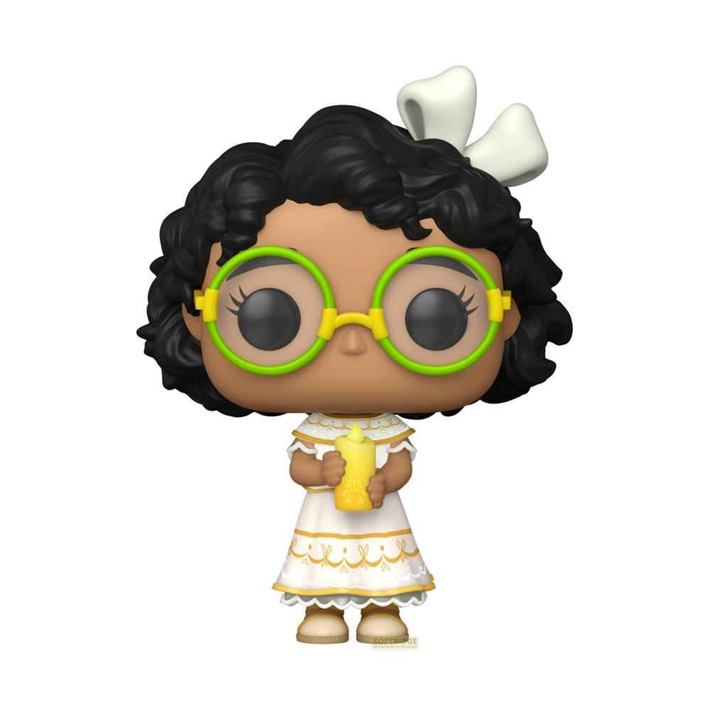 Statua Funko Pop di una ragazza con occhiali che tiene una candela.